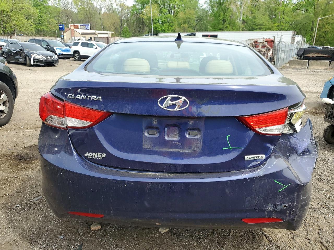 2013 Hyundai Elantra Limited Blue vin: 5NPDH4AE1DH226794