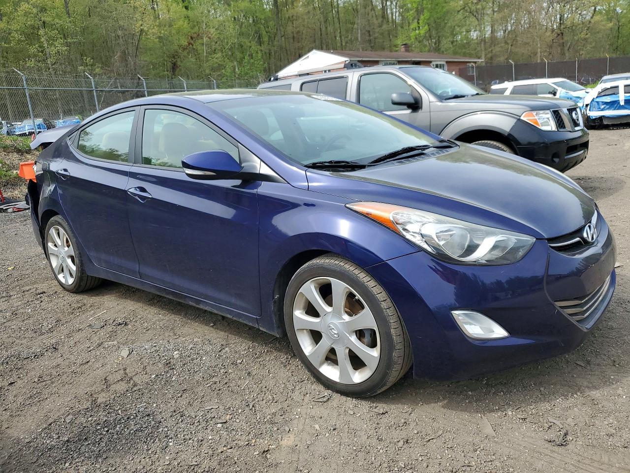 2013 Hyundai Elantra Limited Blue vin: 5NPDH4AE1DH226794