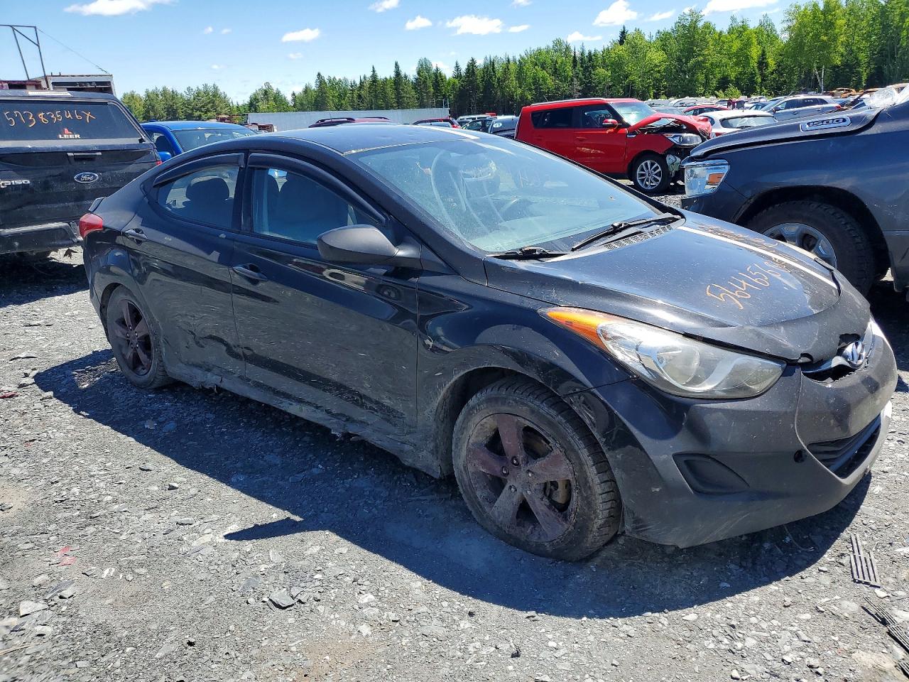 2013 Hyundai Elantra Gls Black vin: 5NPDH4AE1DH247158