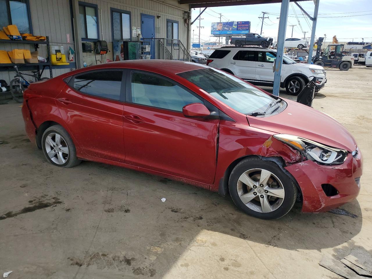 2013 Hyundai Elantra Gls Red vin: 5NPDH4AE1DH253414