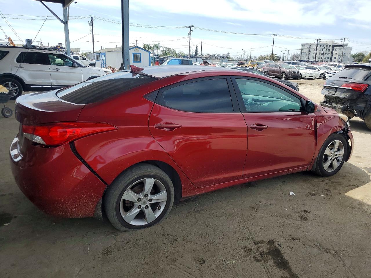 2013 Hyundai Elantra Gls Red vin: 5NPDH4AE1DH253414