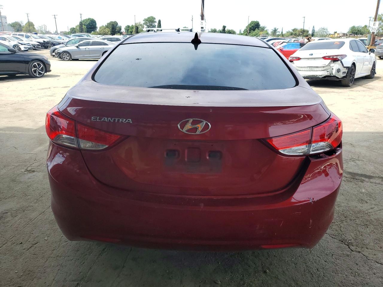 2013 Hyundai Elantra Gls Red vin: 5NPDH4AE1DH253414