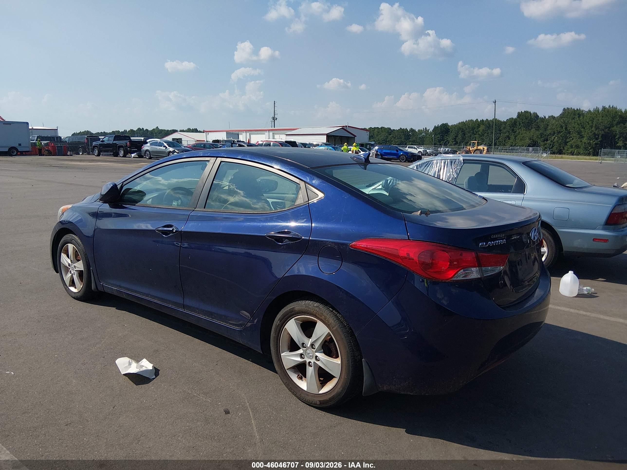 2013 Hyundai Elantra Gls Blue vin: 5NPDH4AE1DH254627