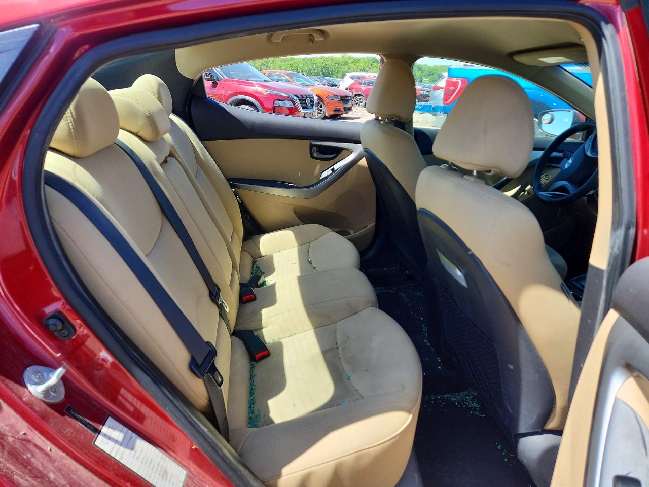 2013 Hyundai Elantra Gls Red vin: 5NPDH4AE1DH256099
