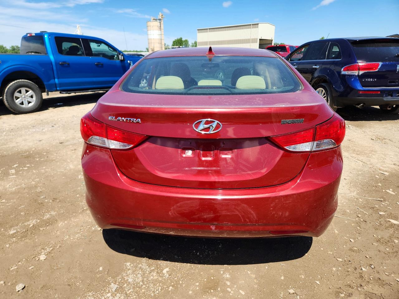 2013 Hyundai Elantra Gls Red vin: 5NPDH4AE1DH256099