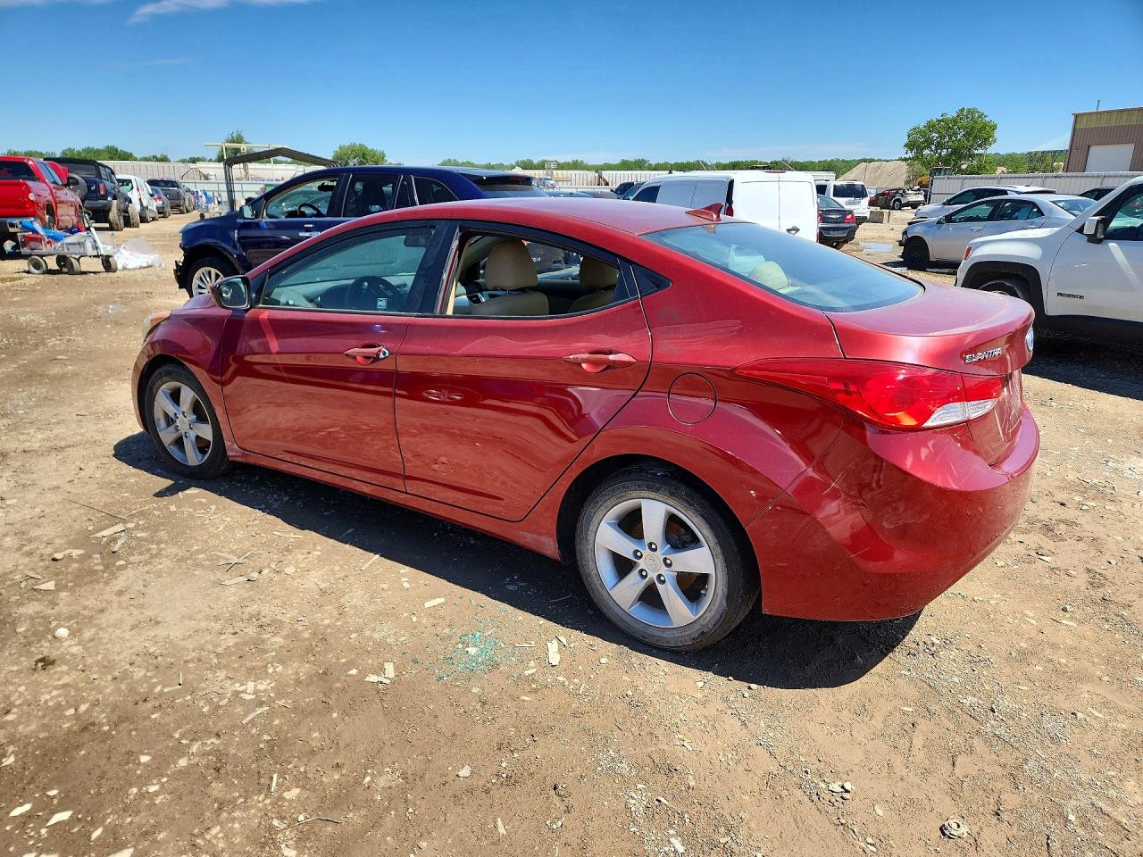 2013 Hyundai Elantra Gls Red vin: 5NPDH4AE1DH256099