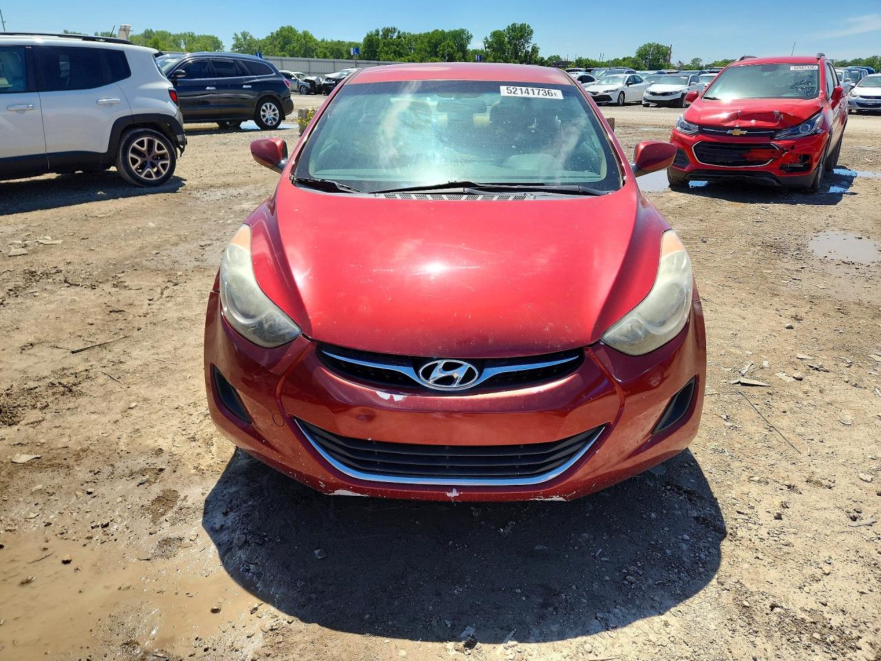 2013 Hyundai Elantra Gls Red vin: 5NPDH4AE1DH256099