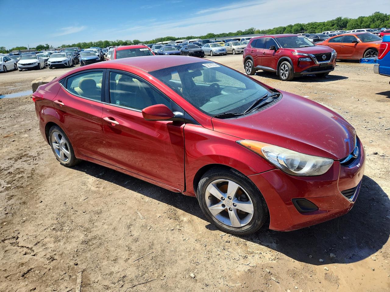 2013 Hyundai Elantra Gls Red vin: 5NPDH4AE1DH256099