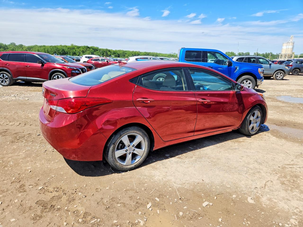 2013 Hyundai Elantra Gls Red vin: 5NPDH4AE1DH256099