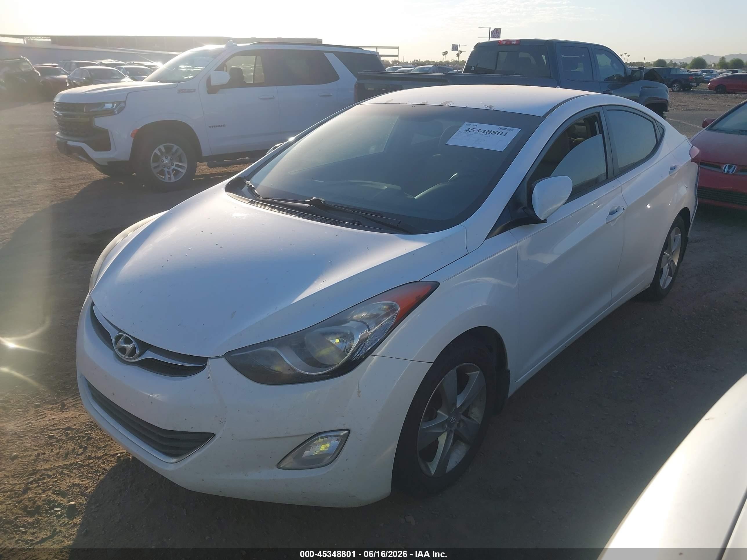 2013 Hyundai Elantra Gls White vin: 5NPDH4AE1DH258337