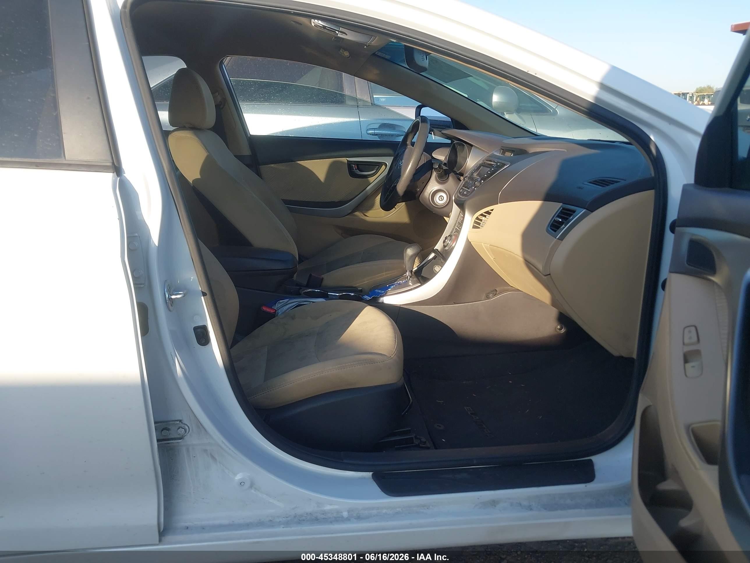 2013 Hyundai Elantra Gls White vin: 5NPDH4AE1DH258337