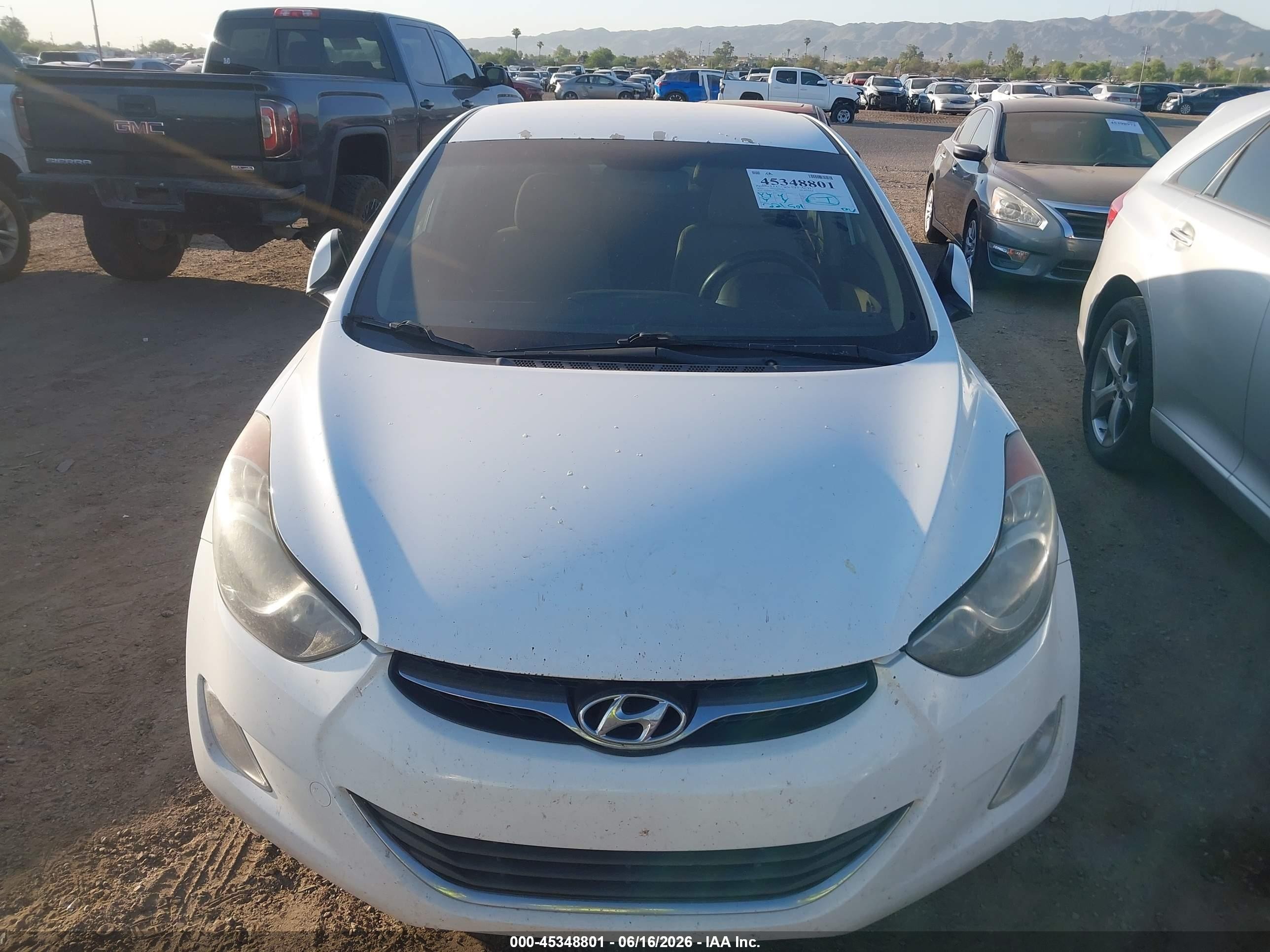 2013 Hyundai Elantra Gls White vin: 5NPDH4AE1DH258337