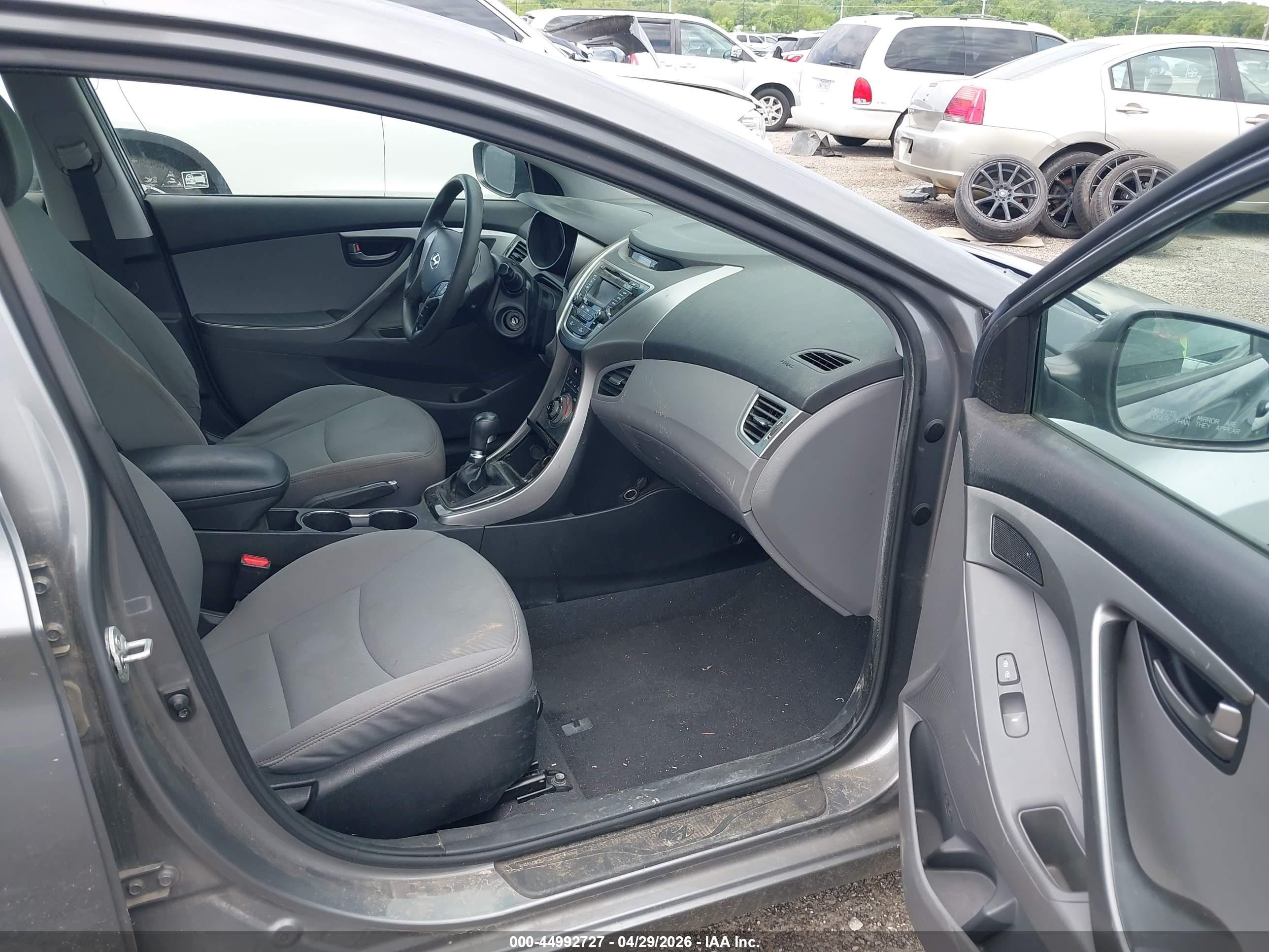 2013 Hyundai Elantra Gls Gray vin: 5NPDH4AE1DH278054