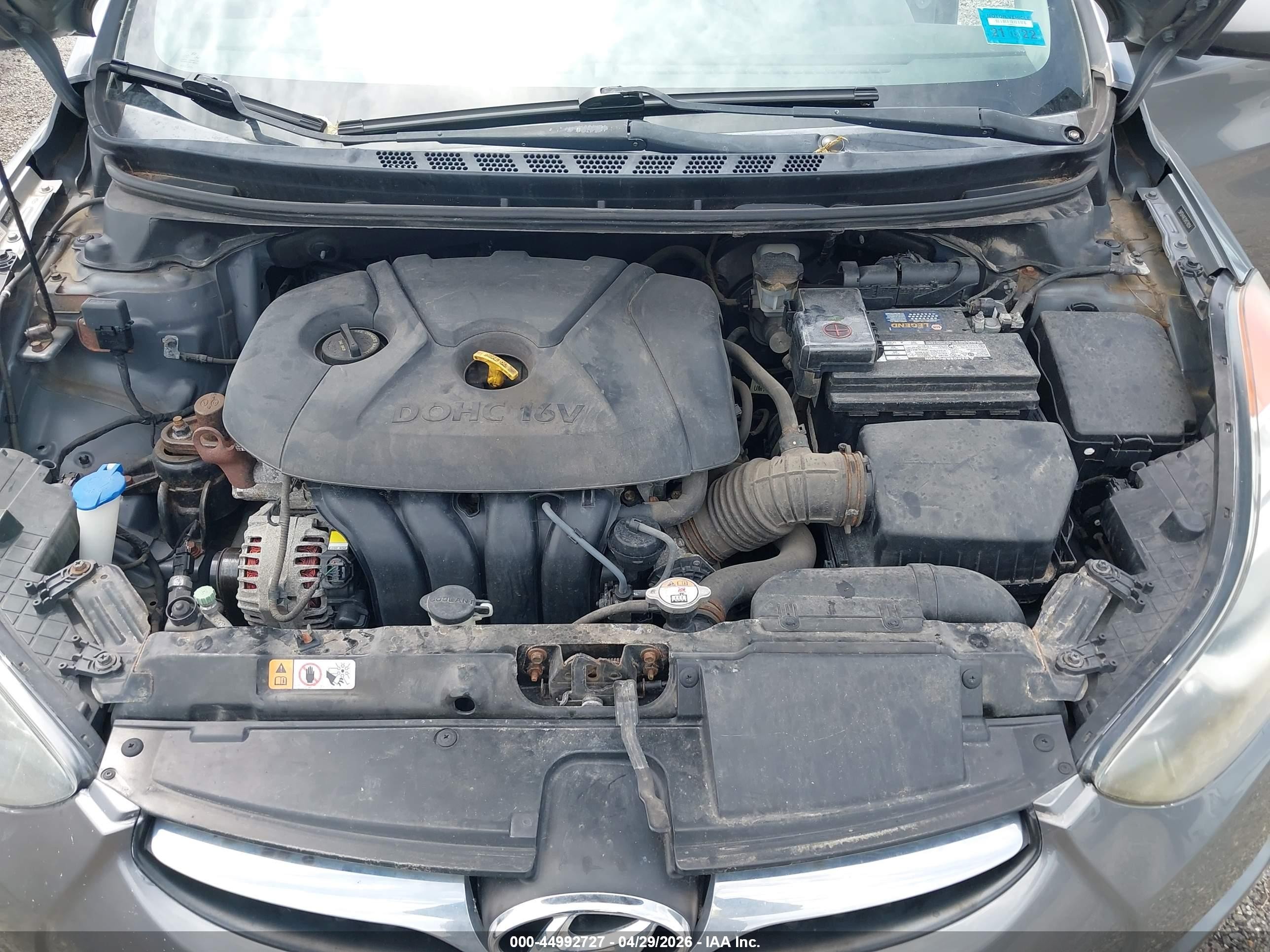 2013 Hyundai Elantra Gls Gray vin: 5NPDH4AE1DH278054