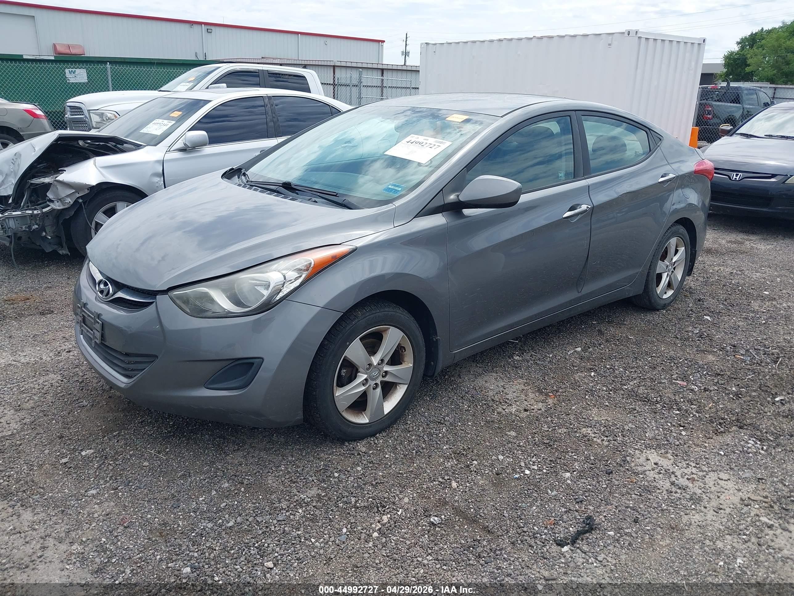 2013 Hyundai Elantra Gls Gray vin: 5NPDH4AE1DH278054