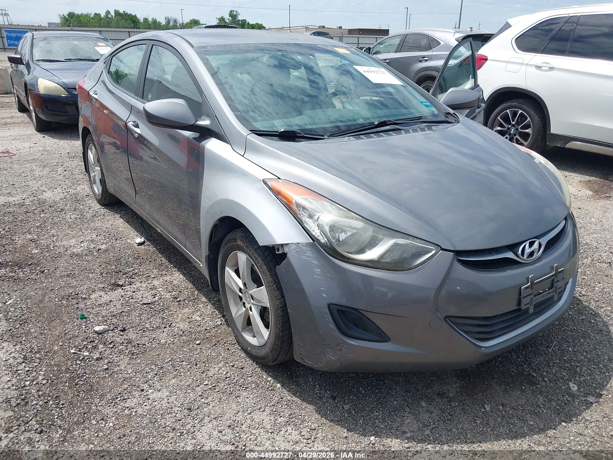 2013 Hyundai Elantra Gls Gray vin: 5NPDH4AE1DH278054
