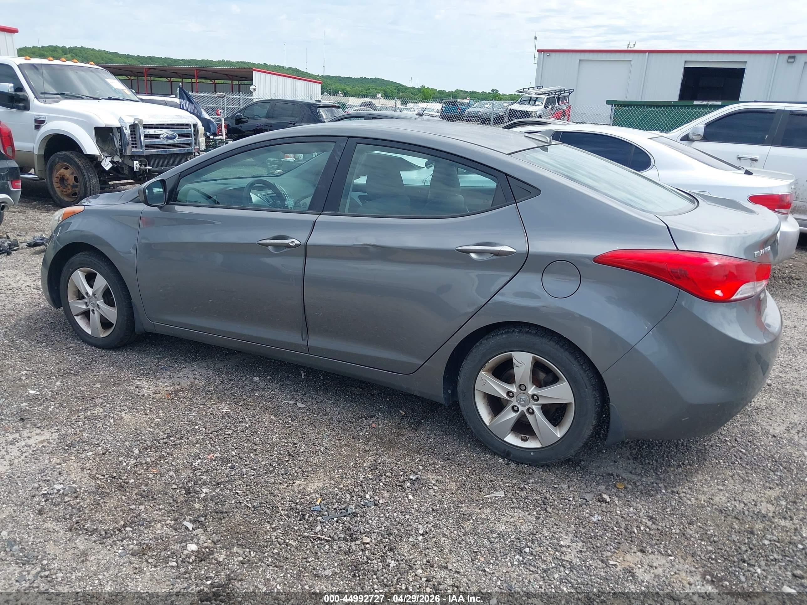 2013 Hyundai Elantra Gls Gray vin: 5NPDH4AE1DH278054