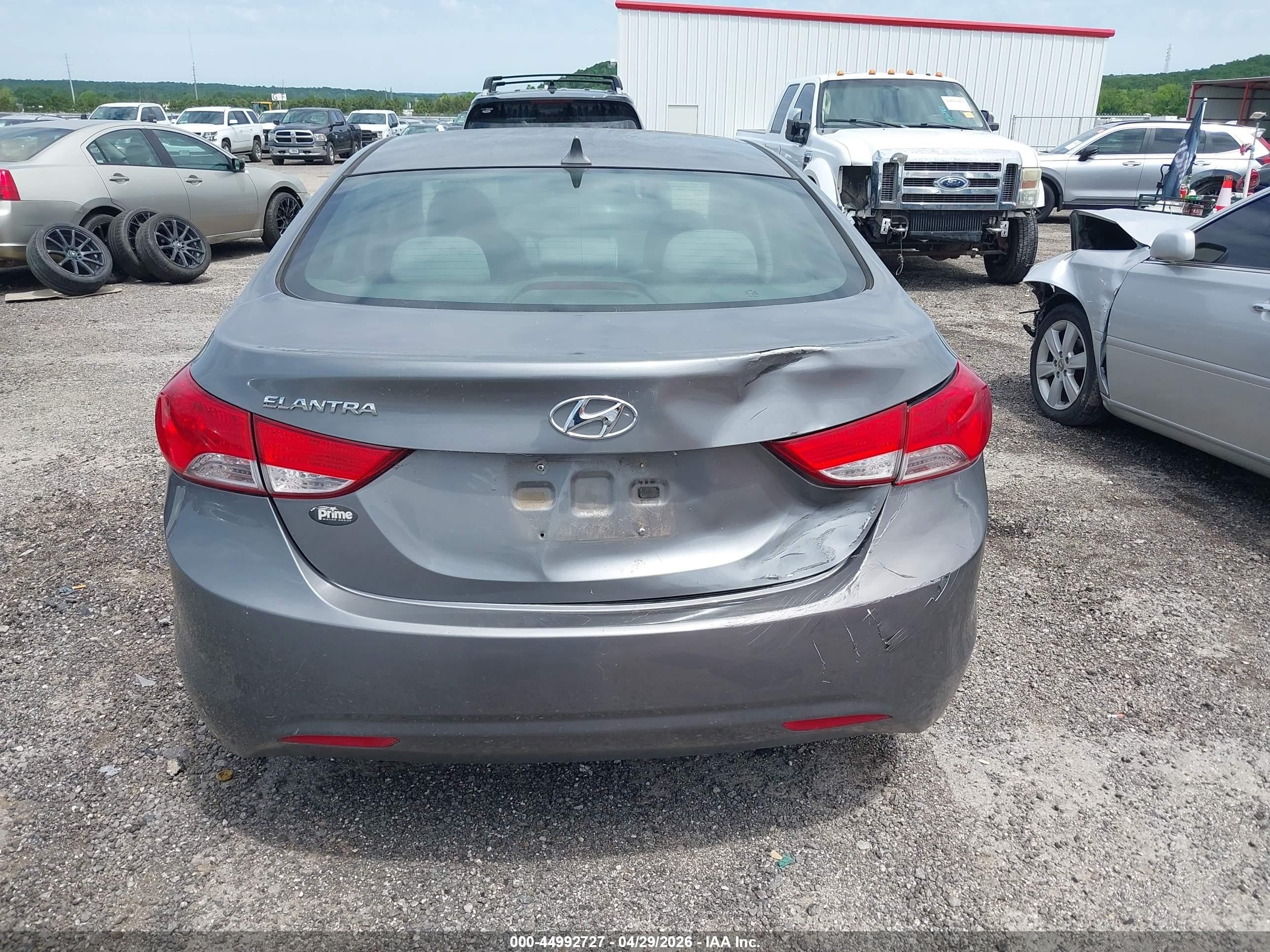 2013 Hyundai Elantra Gls Gray vin: 5NPDH4AE1DH278054