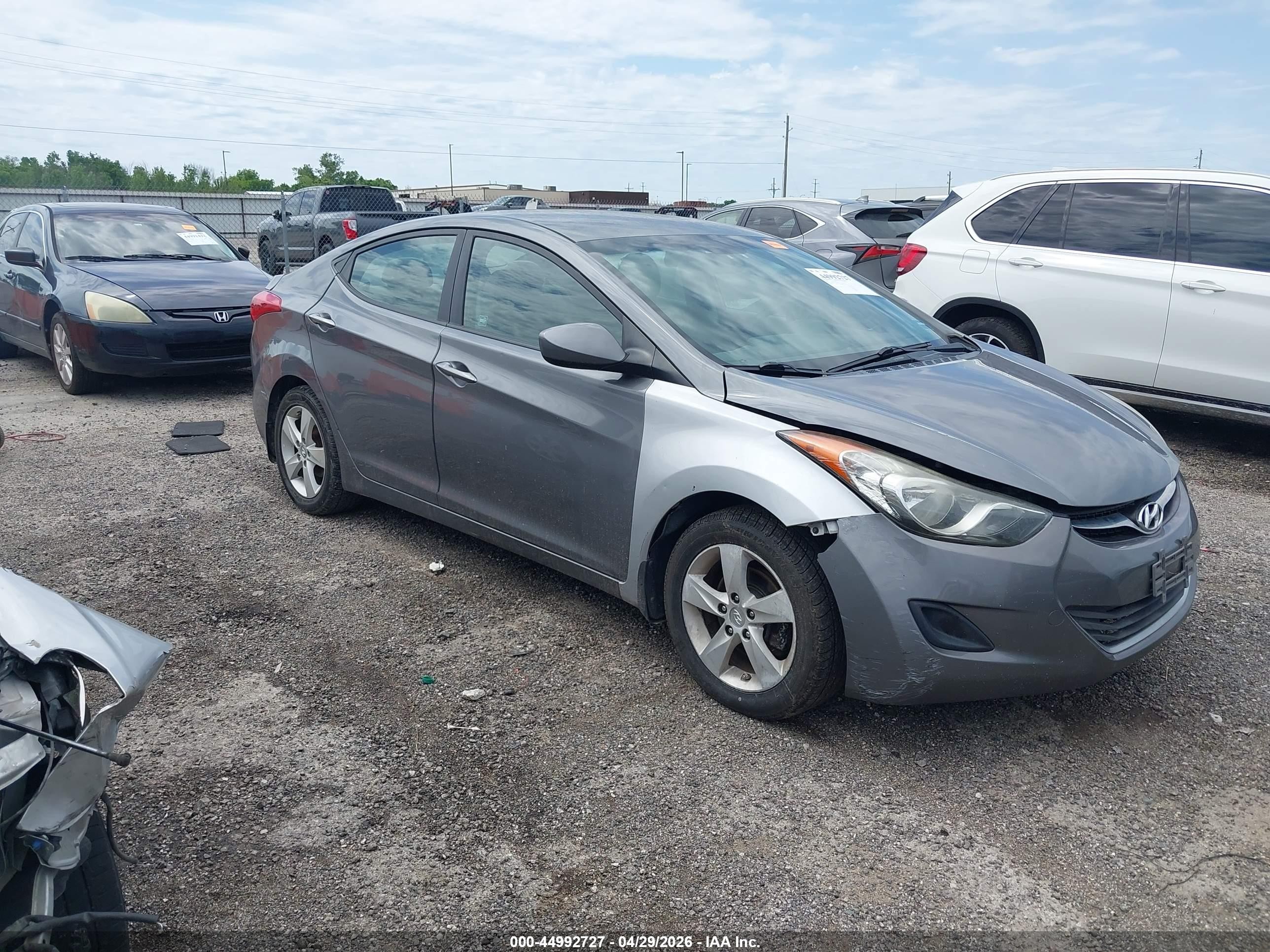 2013 Hyundai Elantra Gls Gray vin: 5NPDH4AE1DH278054
