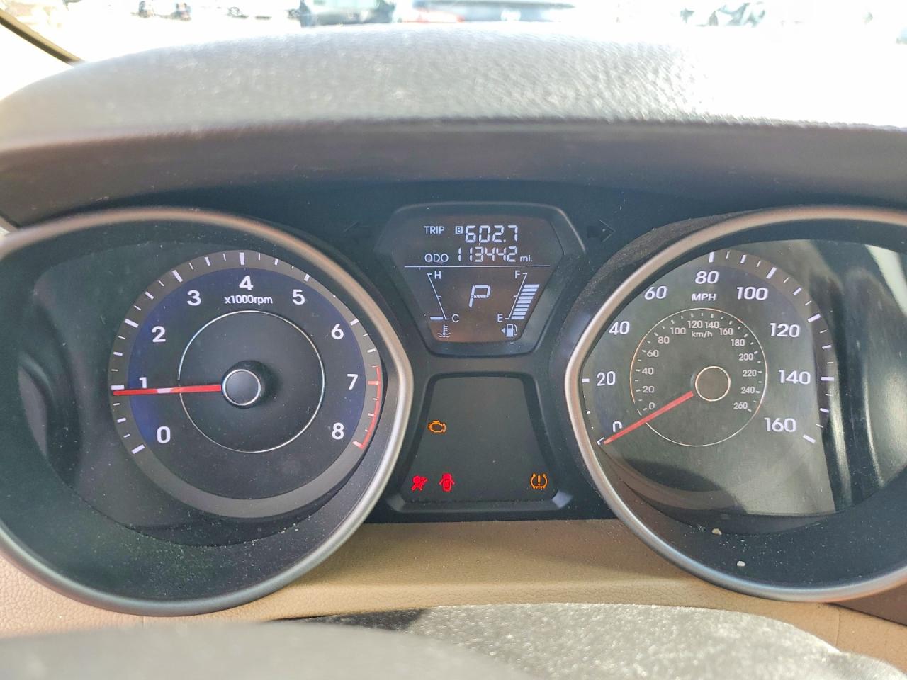 2013 Hyundai Elantra Gls Beige vin: 5NPDH4AE1DH278880