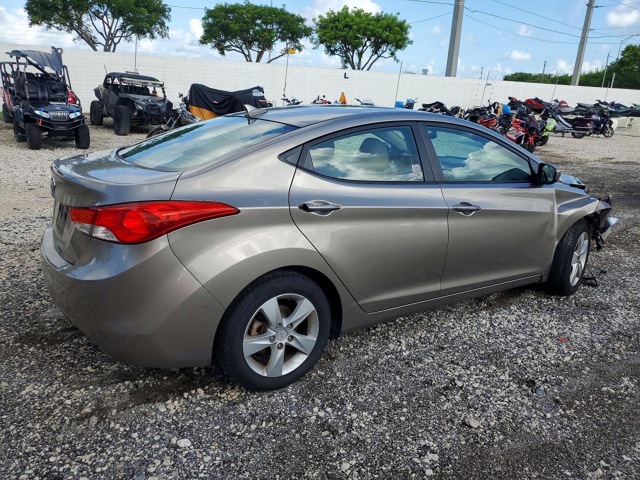2013 Hyundai Elantra Gls Beige vin: 5NPDH4AE1DH278880