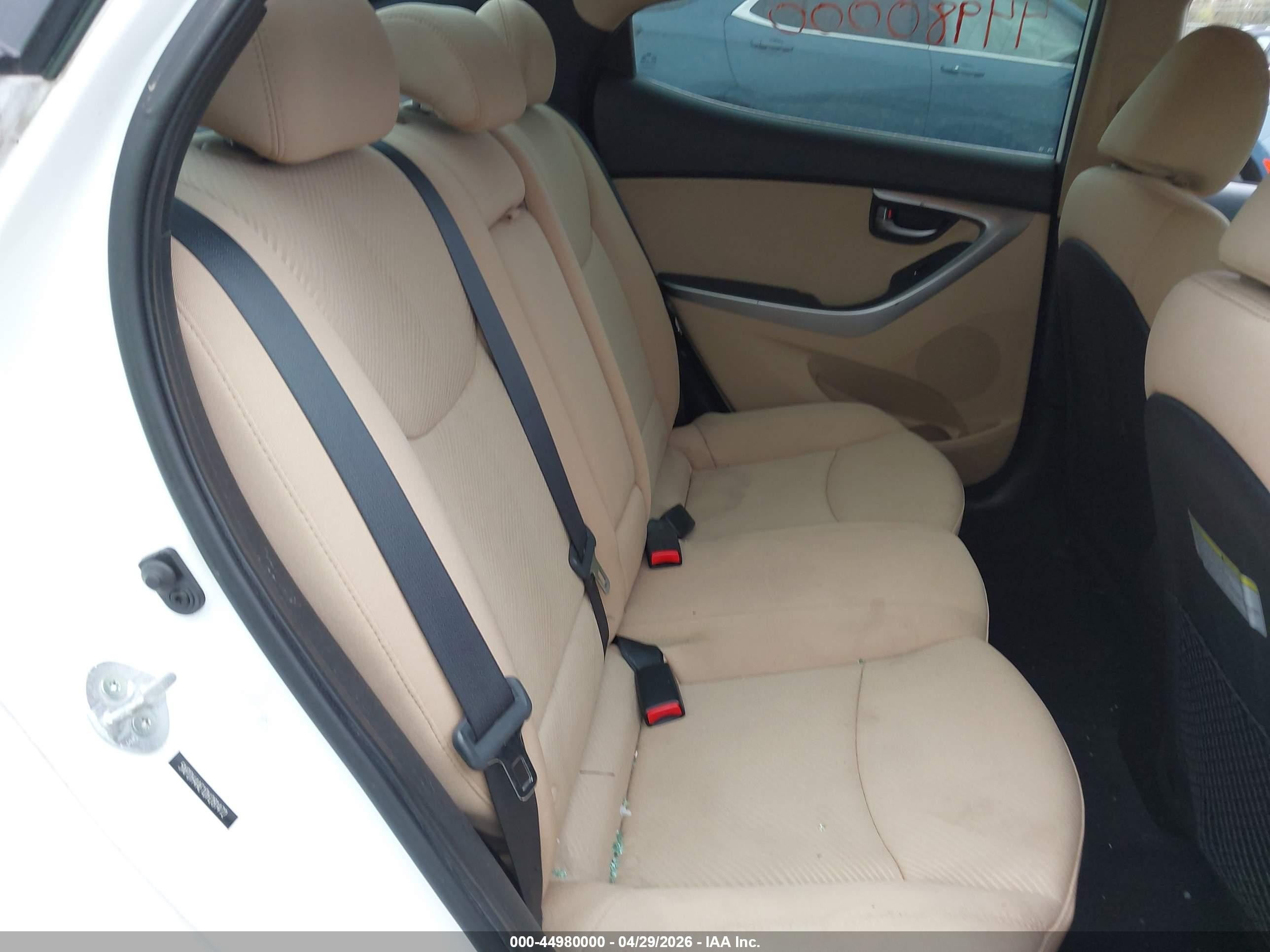 2013 Hyundai Elantra Gls White vin: 5NPDH4AE1DH281472