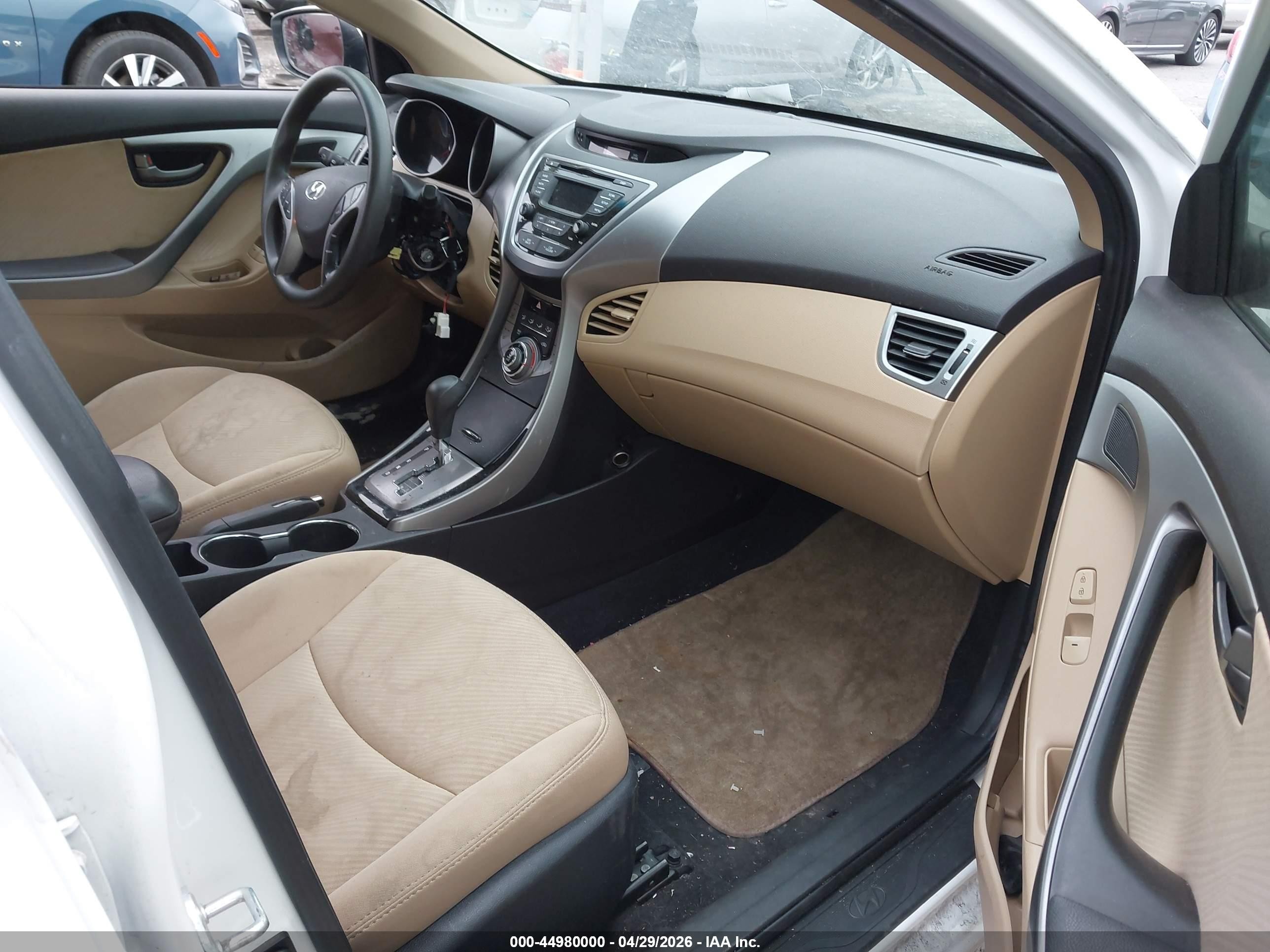 2013 Hyundai Elantra Gls White vin: 5NPDH4AE1DH281472