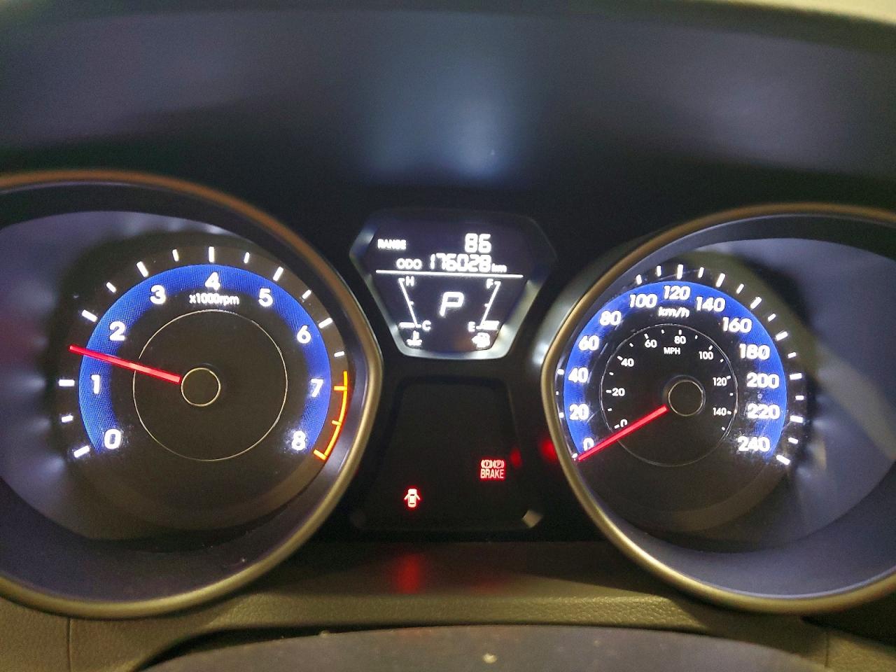 2013 Hyundai Elantra Gls Gray vin: 5NPDH4AE1DH282332