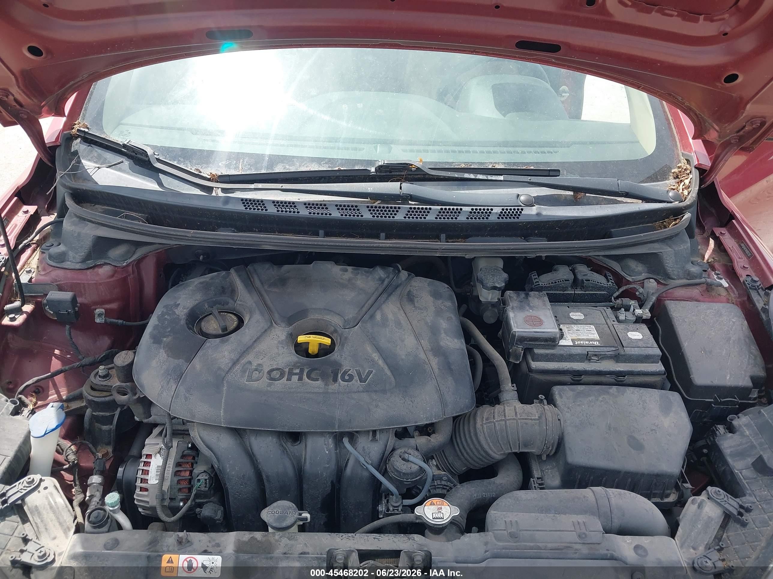 2013 Hyundai Elantra Gls Красный vin: 5NPDH4AE1DH282735