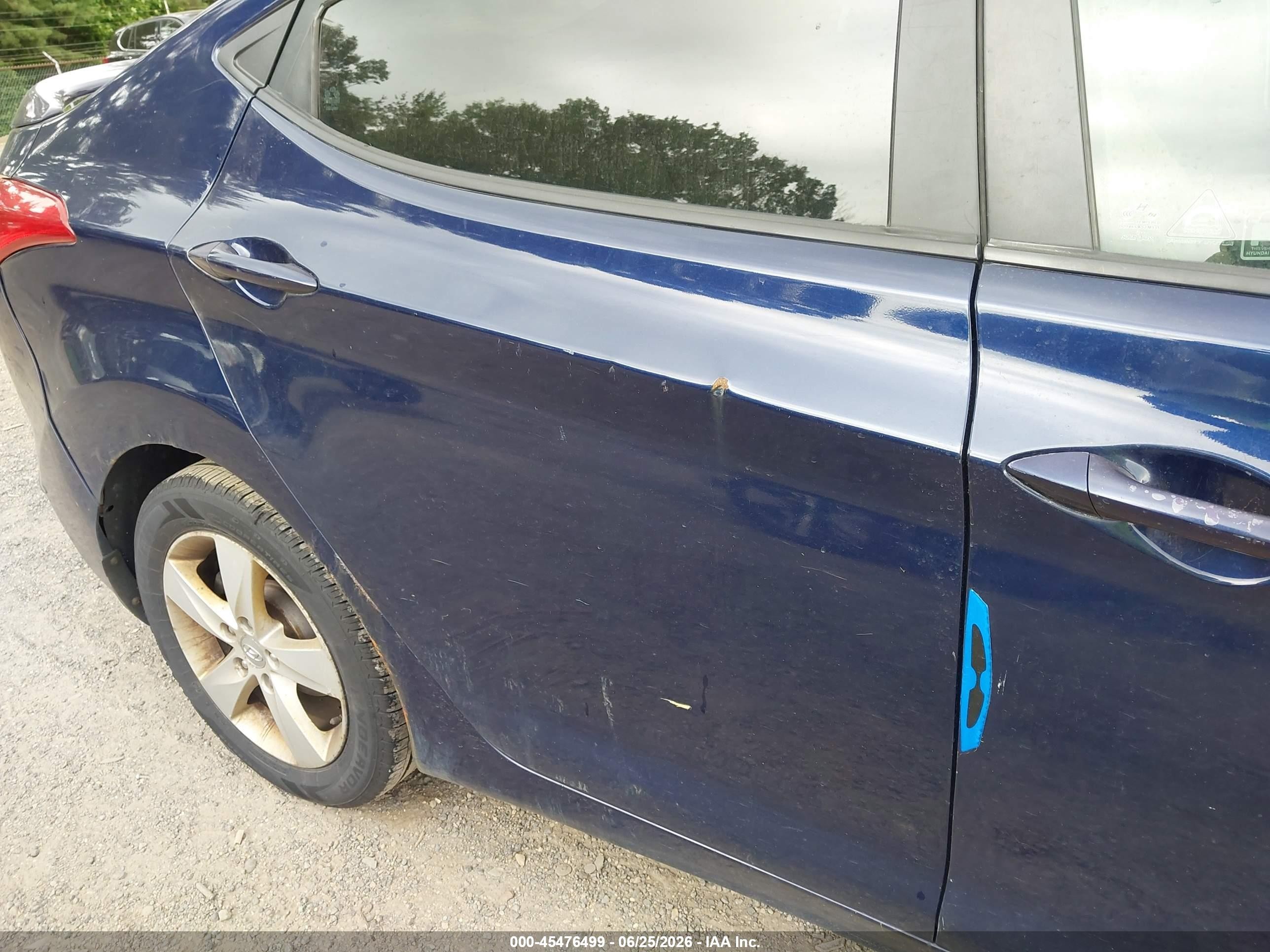 2013 Hyundai Elantra Gls Blue vin: 5NPDH4AE1DH293301