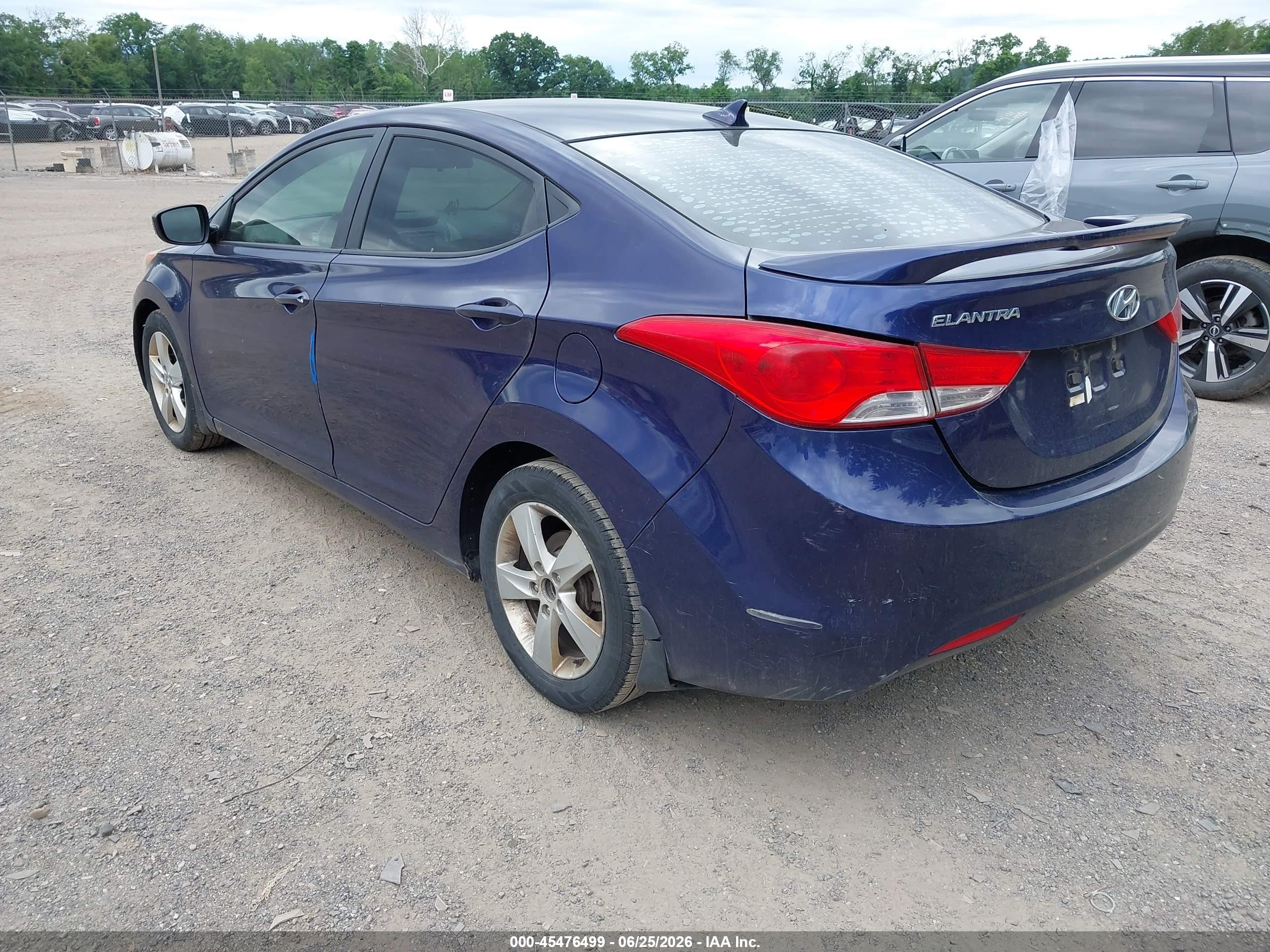 2013 Hyundai Elantra Gls Blue vin: 5NPDH4AE1DH293301