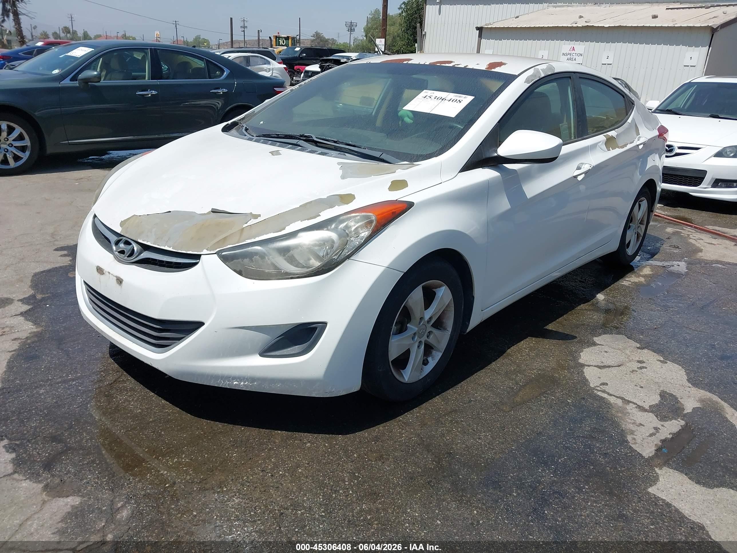 2013 Hyundai Elantra Gls White vin: 5NPDH4AE1DH301333