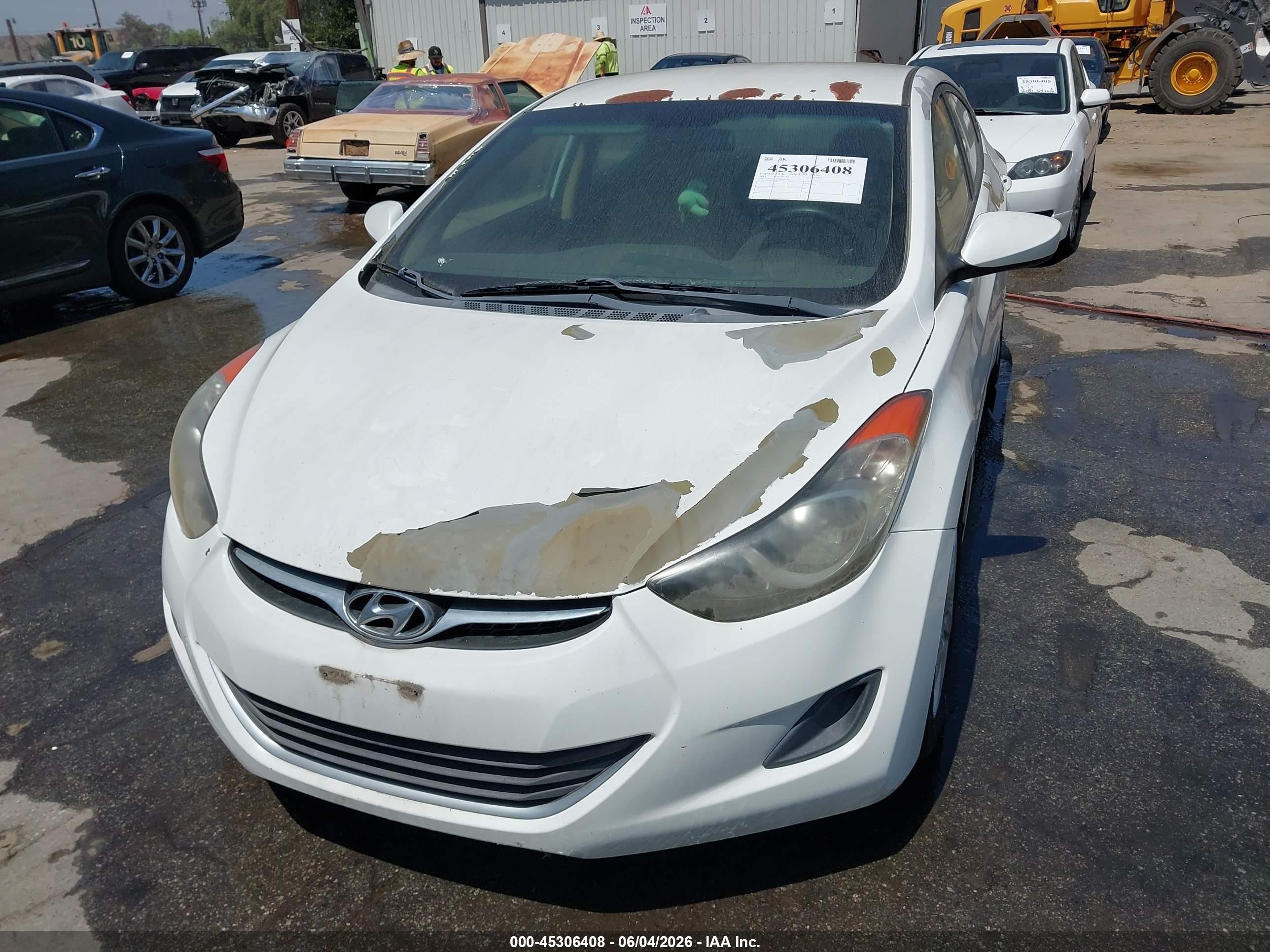 2013 Hyundai Elantra Gls White vin: 5NPDH4AE1DH301333