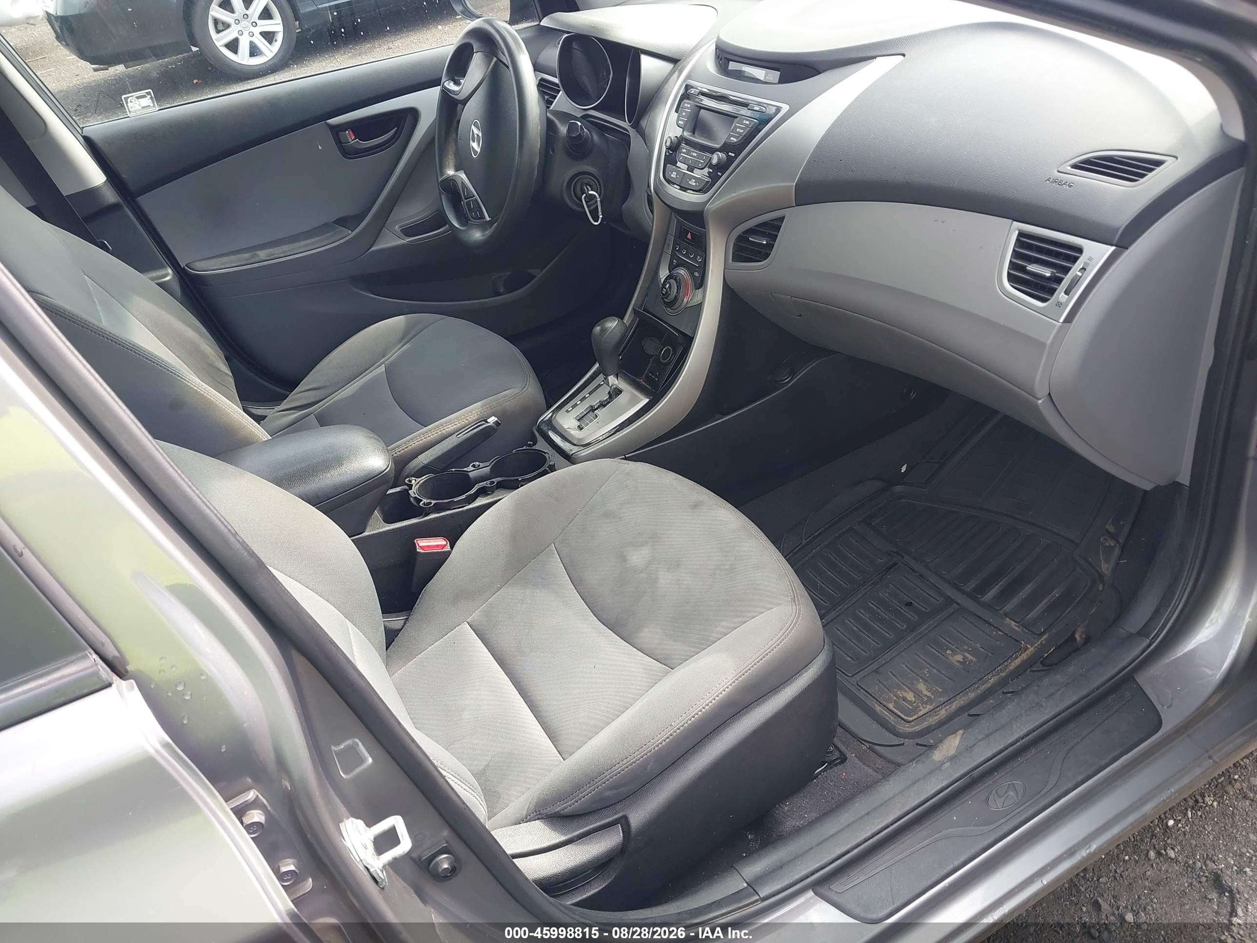 2013 Hyundai Elantra Gls Gray vin: 5NPDH4AE1DH319573