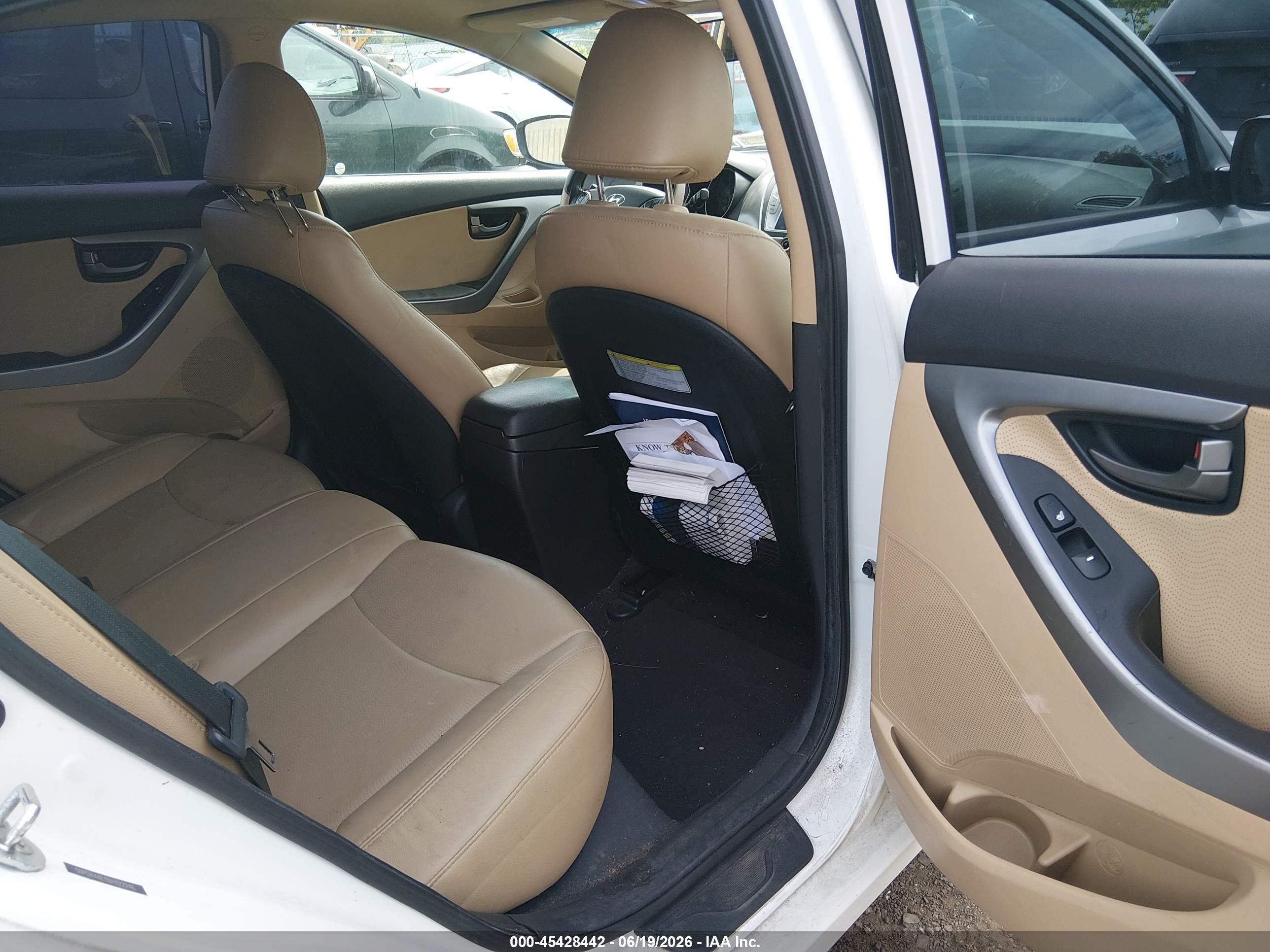 2013 Hyundai Elantra Limited White vin: 5NPDH4AE1DH322246