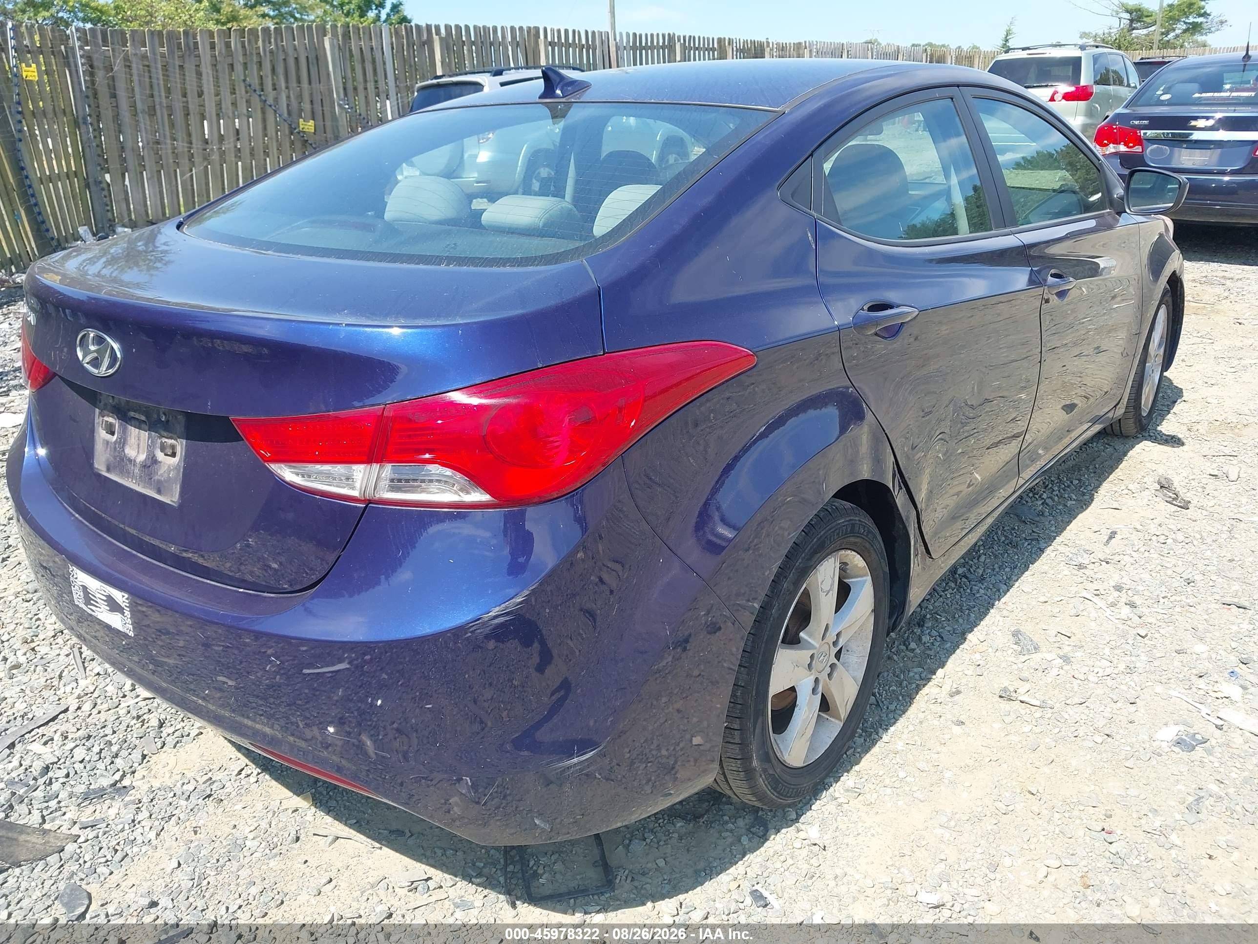 2013 Hyundai Elantra Gls Dark Blue vin: 5NPDH4AE1DH324241