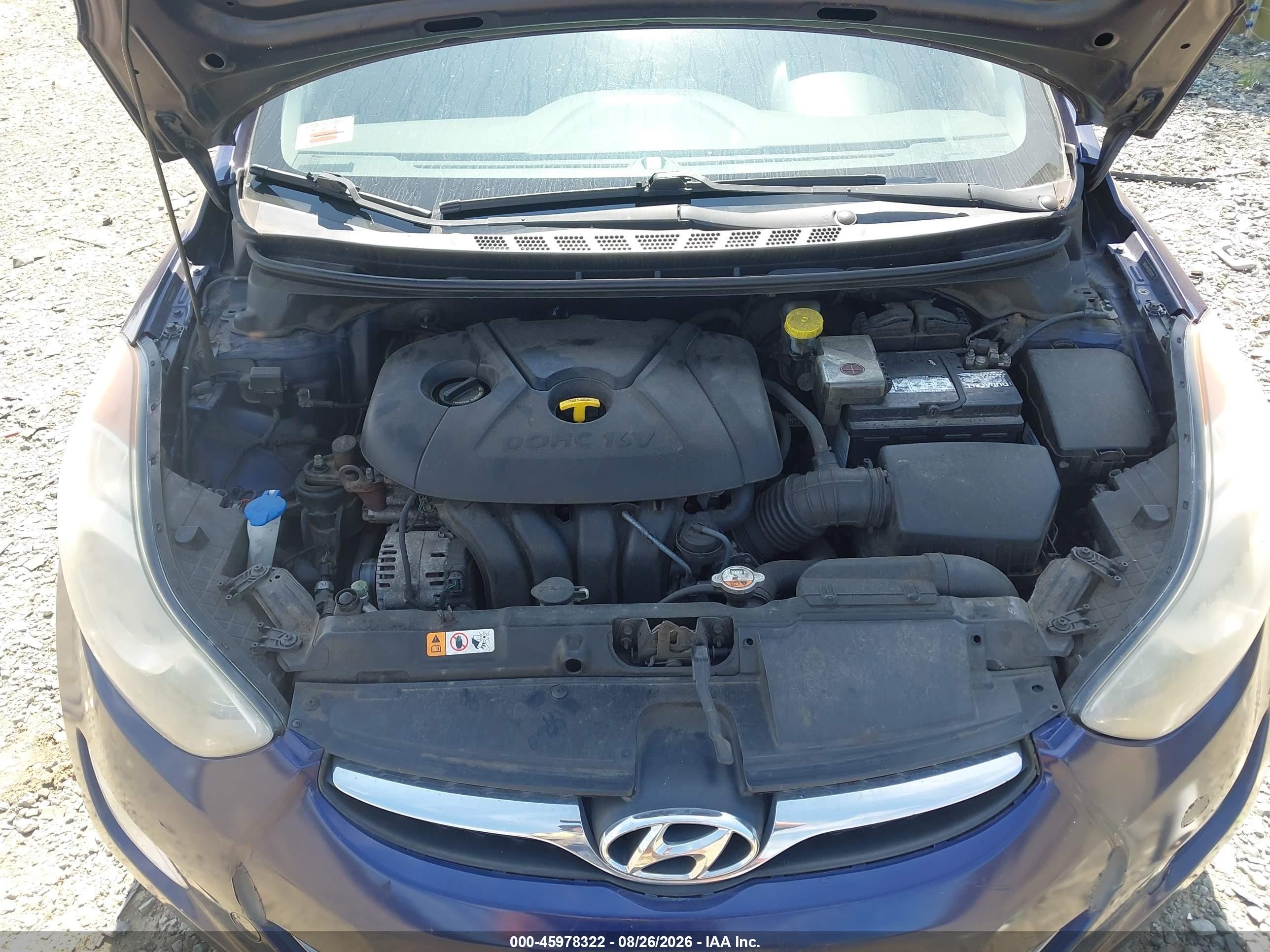 2013 Hyundai Elantra Gls Dark Blue vin: 5NPDH4AE1DH324241