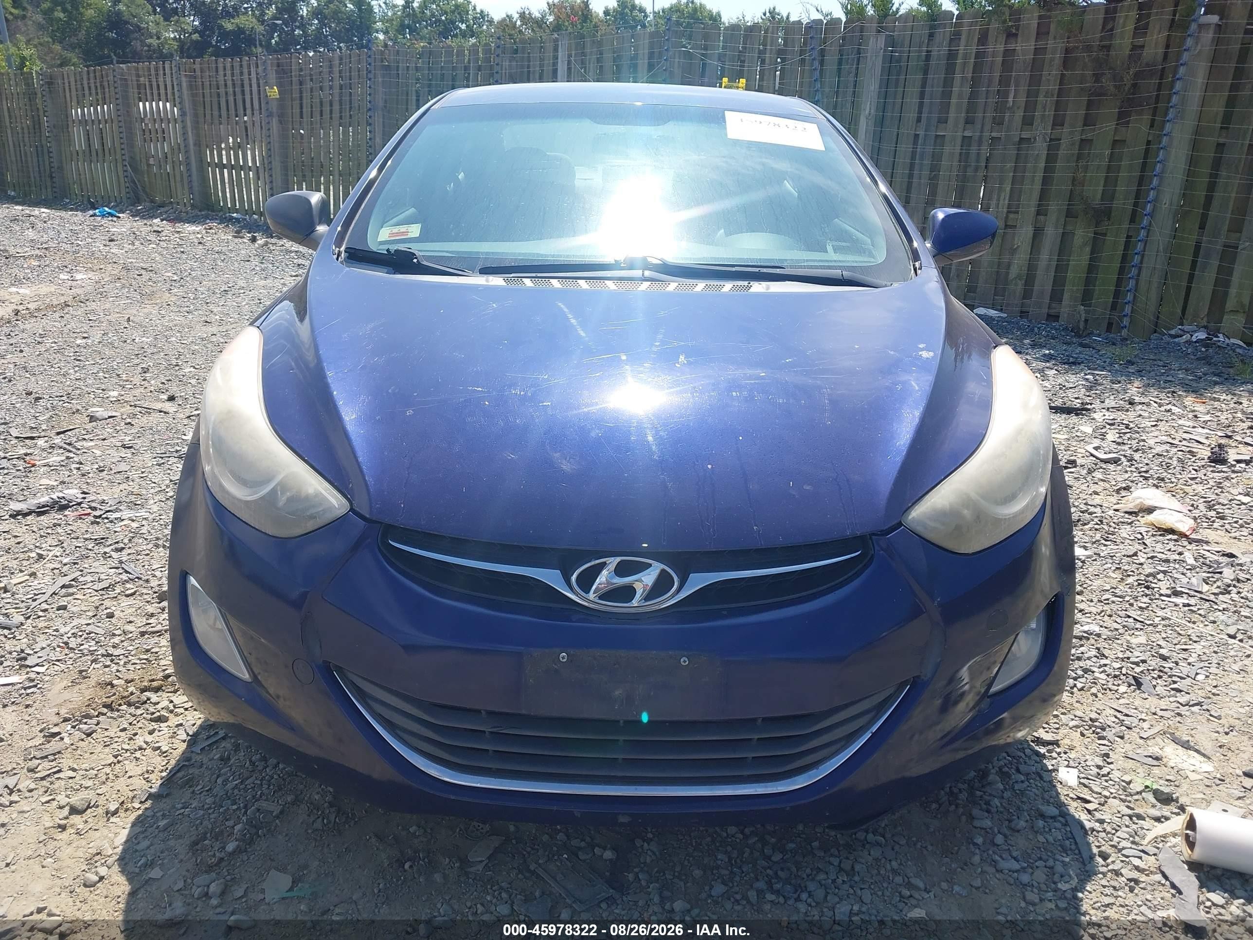 2013 Hyundai Elantra Gls Dark Blue vin: 5NPDH4AE1DH324241