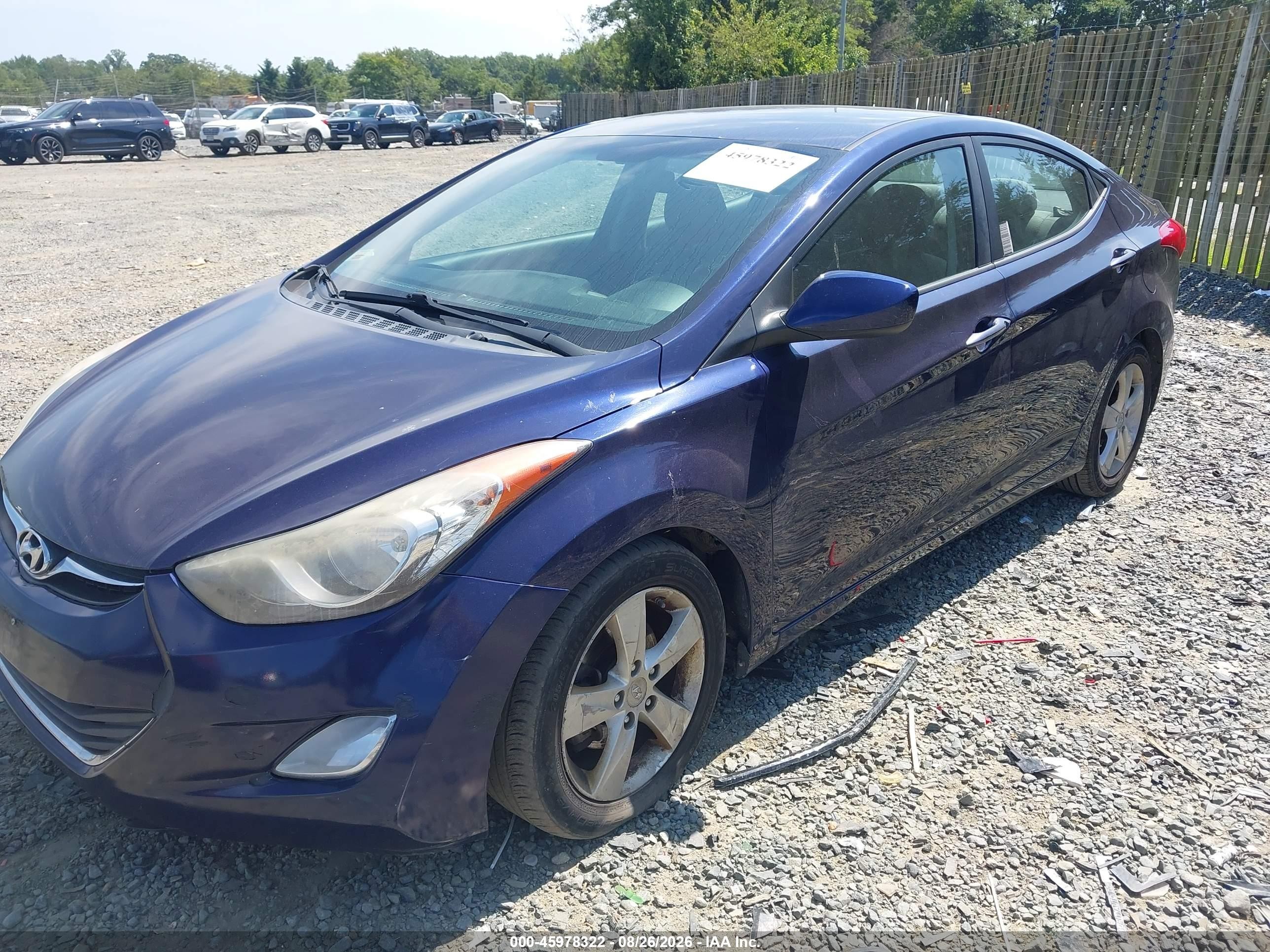 2013 Hyundai Elantra Gls Dark Blue vin: 5NPDH4AE1DH324241