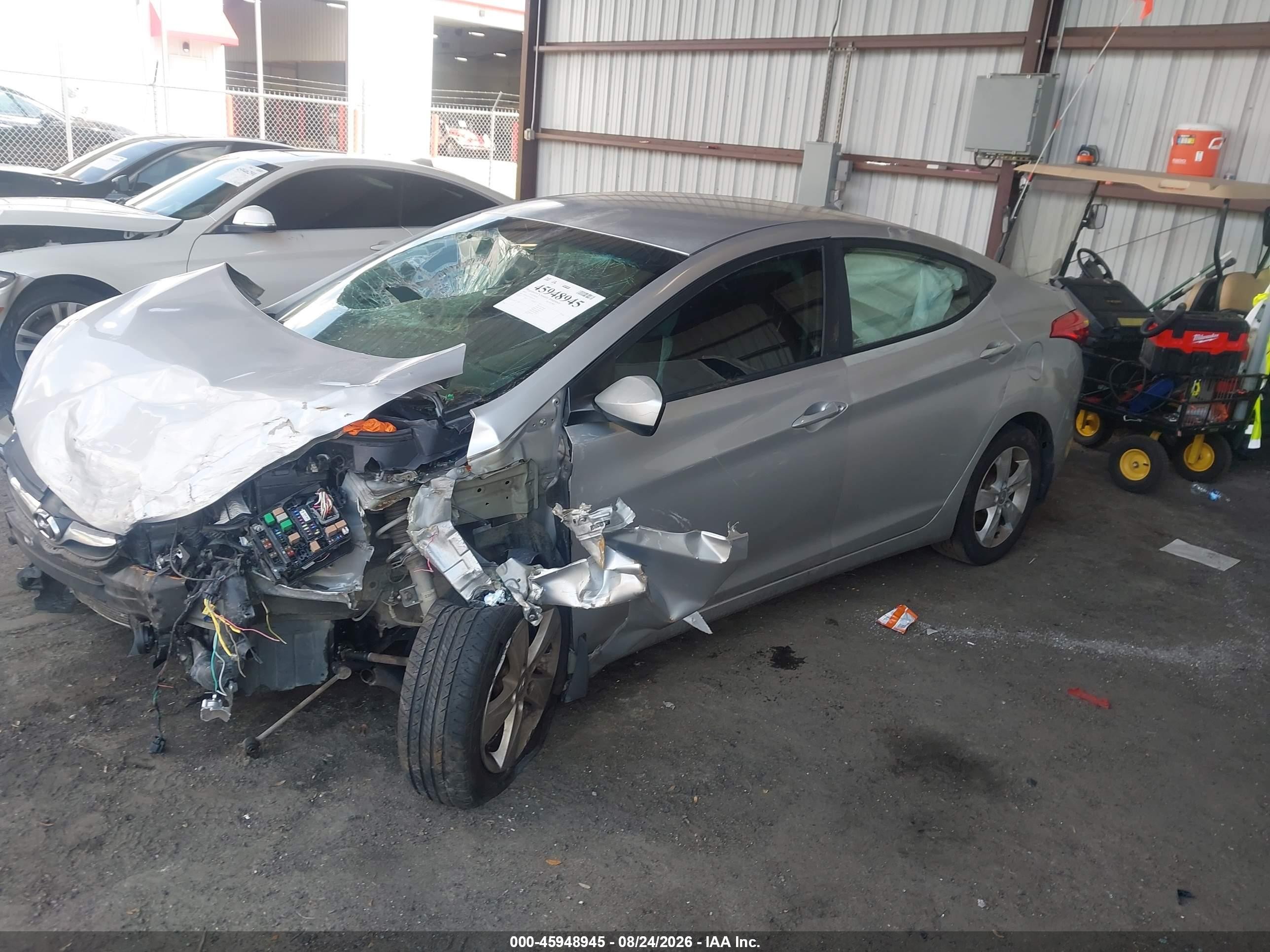 2013 Hyundai Elantra Gls Silver vin: 5NPDH4AE1DH330234