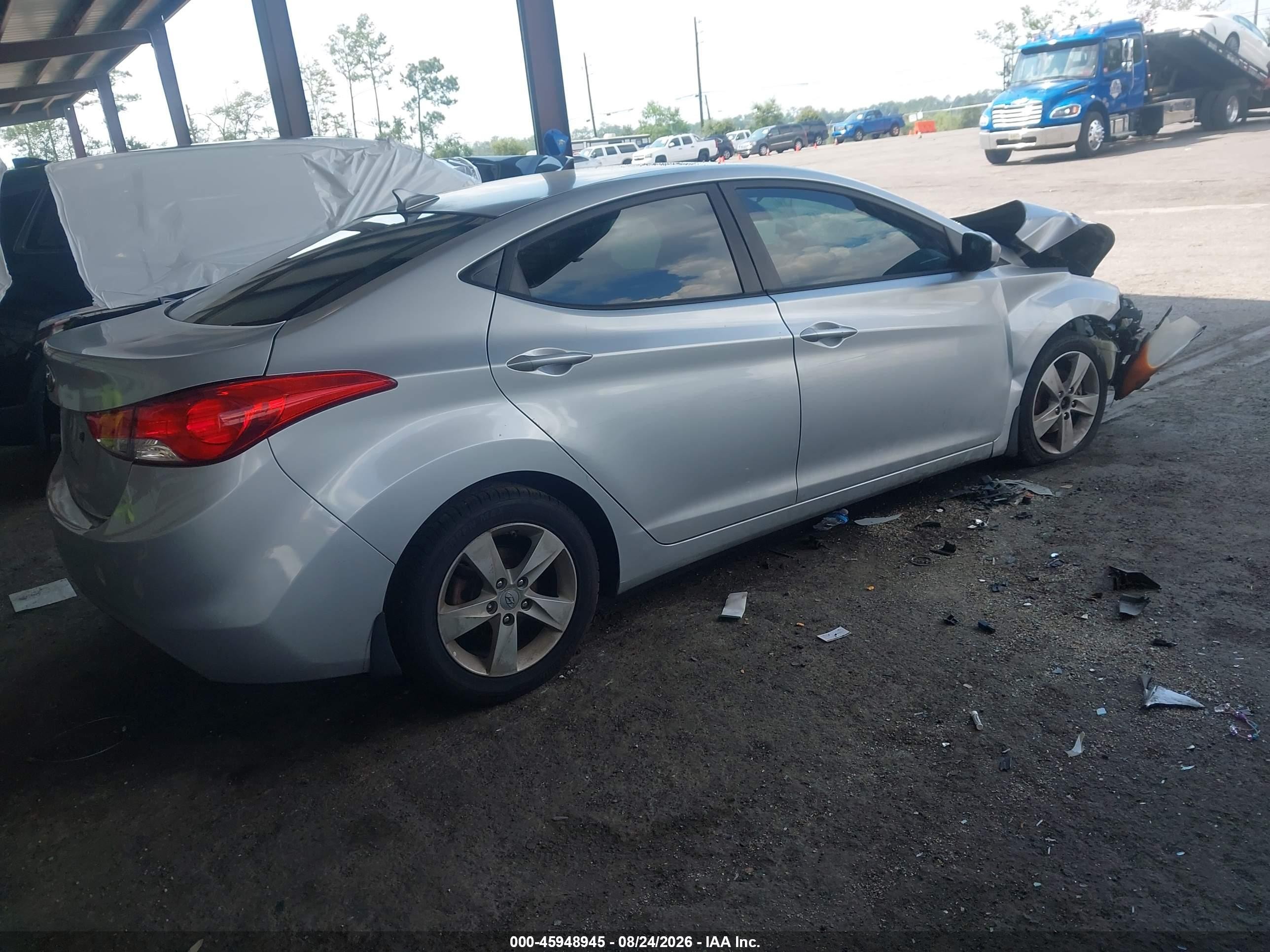 2013 Hyundai Elantra Gls Silver vin: 5NPDH4AE1DH330234