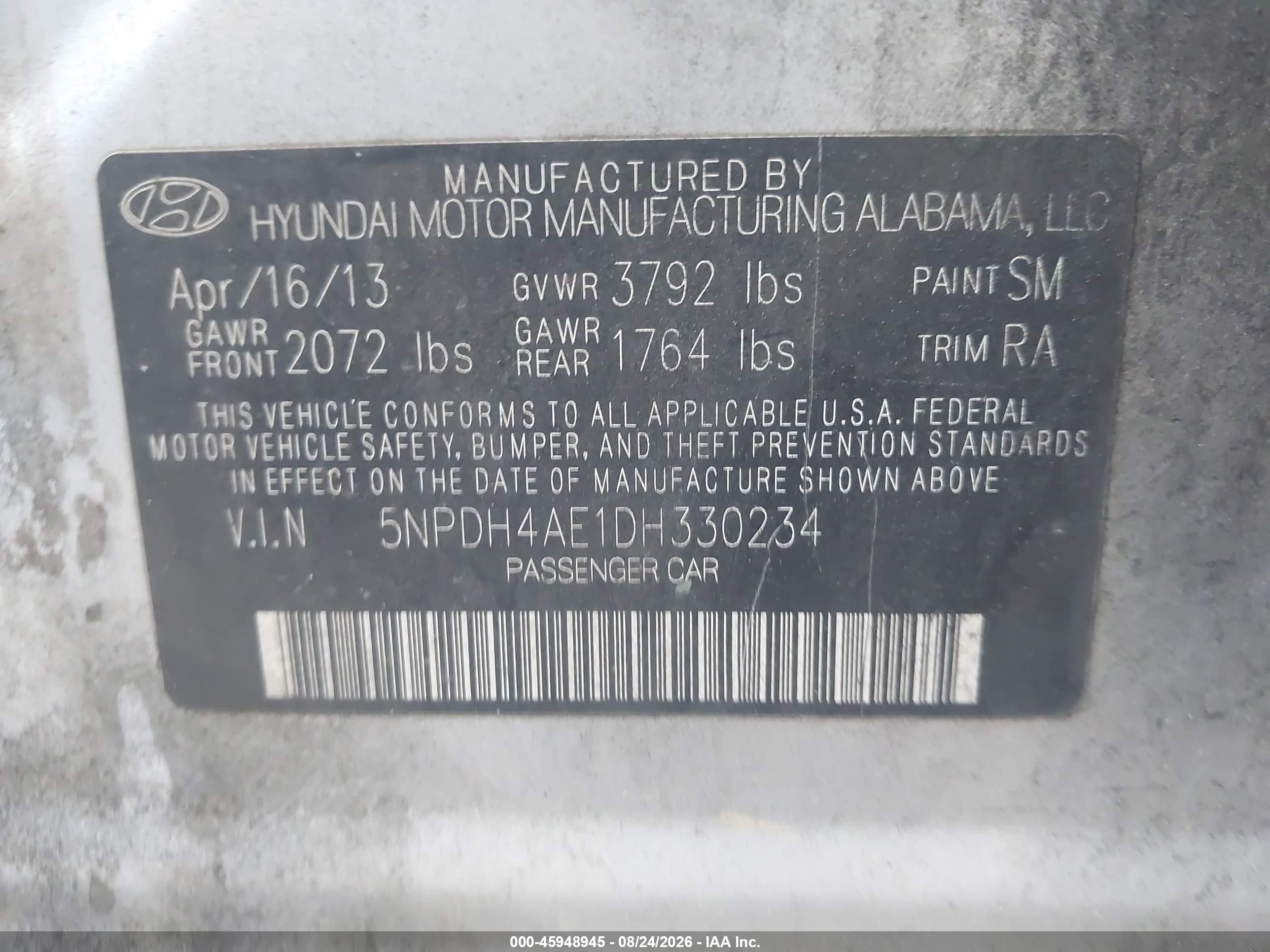 2013 Hyundai Elantra Gls Silver vin: 5NPDH4AE1DH330234