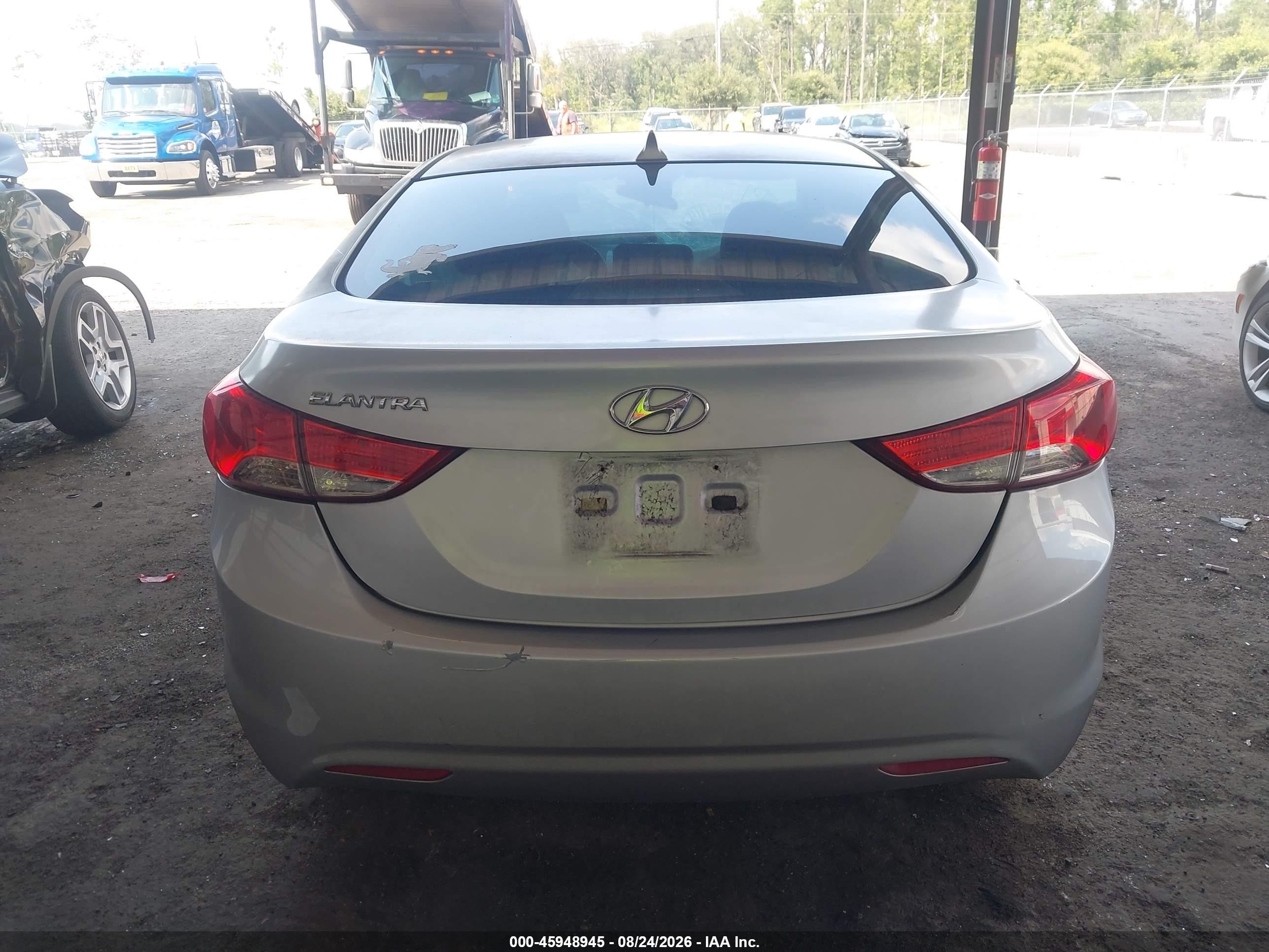 2013 Hyundai Elantra Gls Silver vin: 5NPDH4AE1DH330234