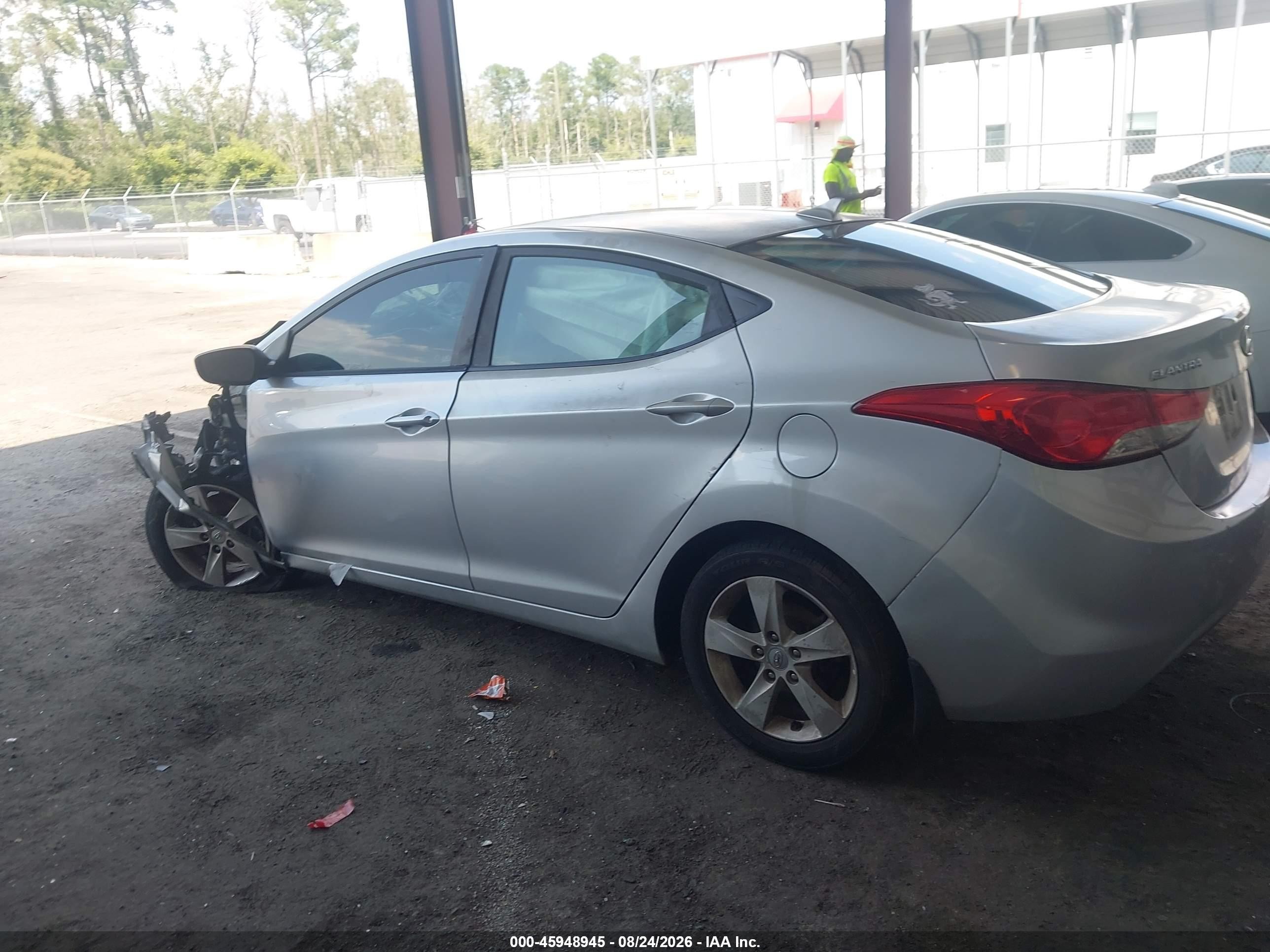 2013 Hyundai Elantra Gls Silver vin: 5NPDH4AE1DH330234