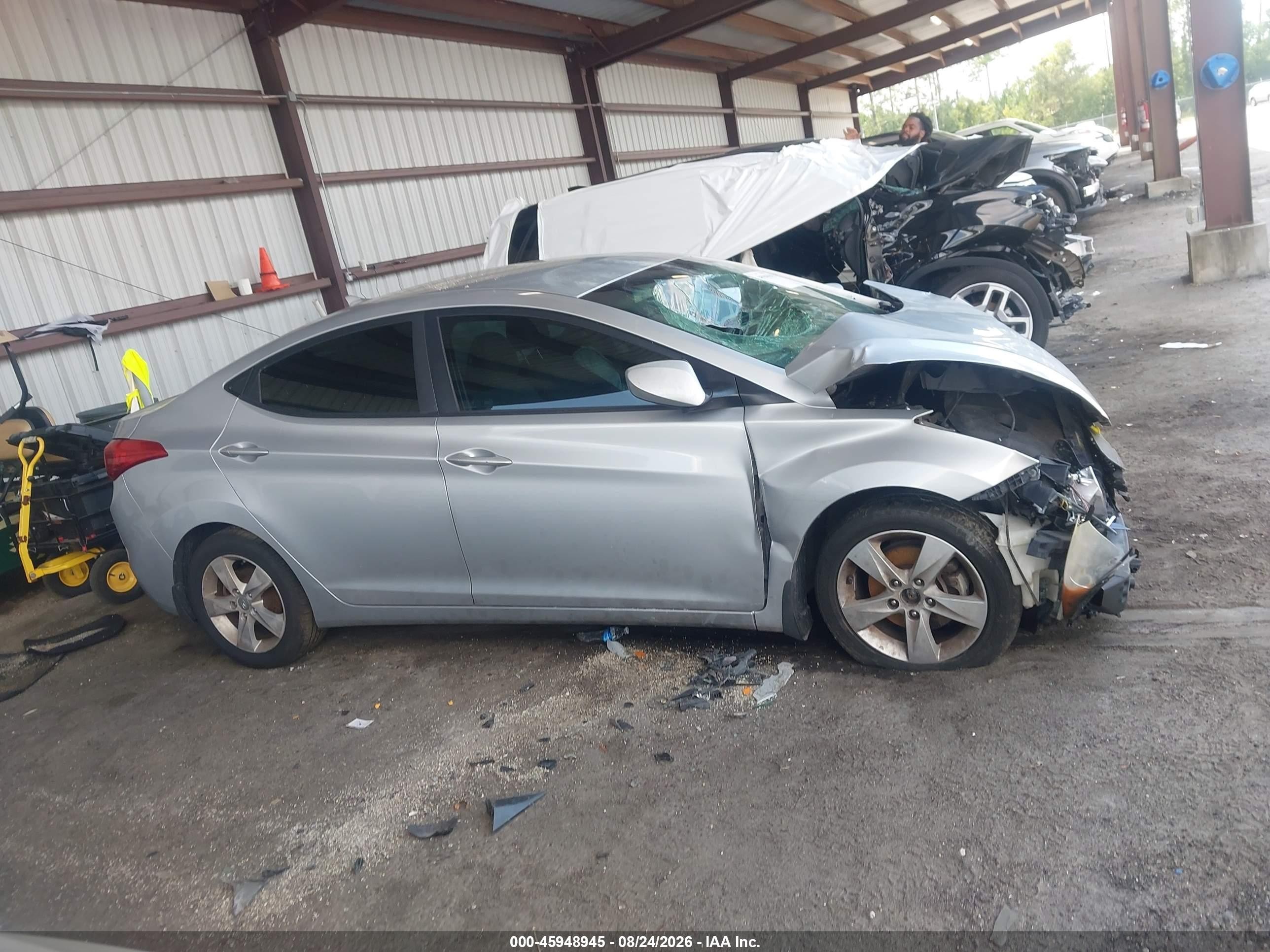 2013 Hyundai Elantra Gls Silver vin: 5NPDH4AE1DH330234