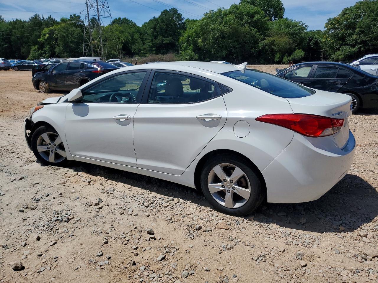 2013 Hyundai Elantra Gls White vin: 5NPDH4AE1DH334977