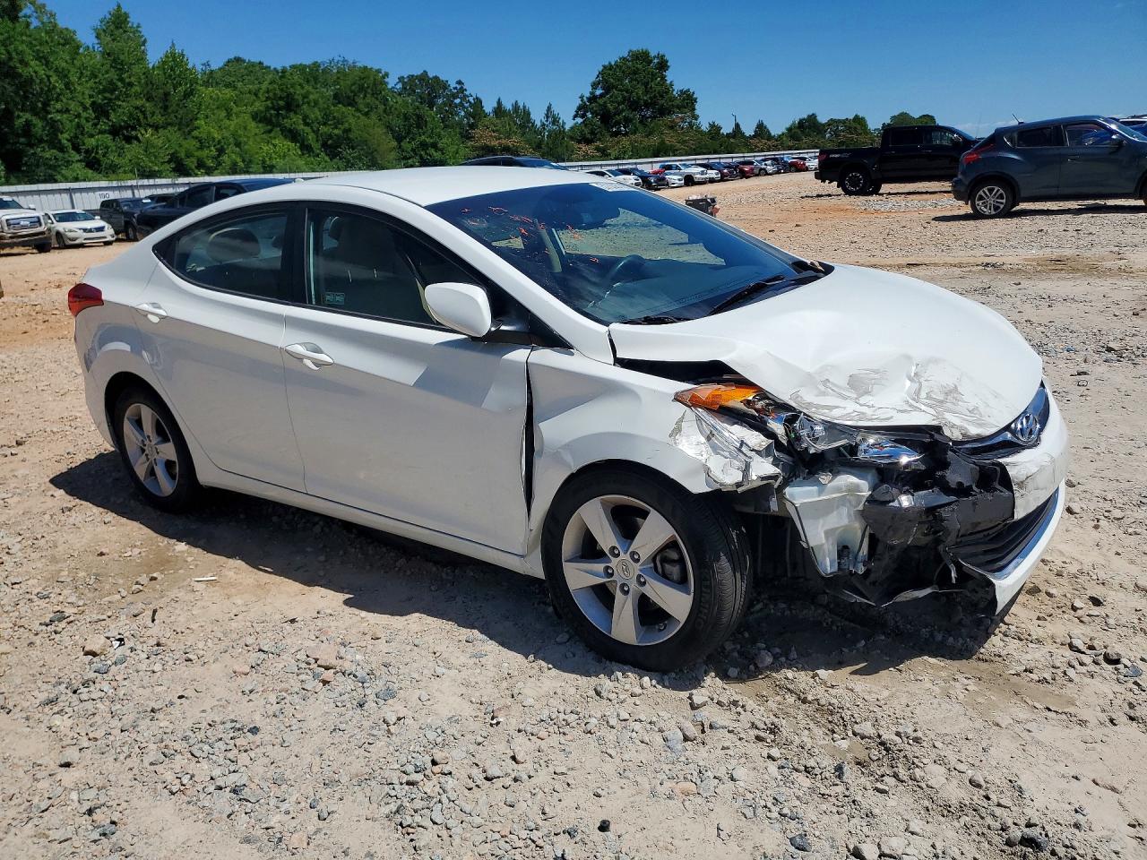 2013 Hyundai Elantra Gls White vin: 5NPDH4AE1DH334977