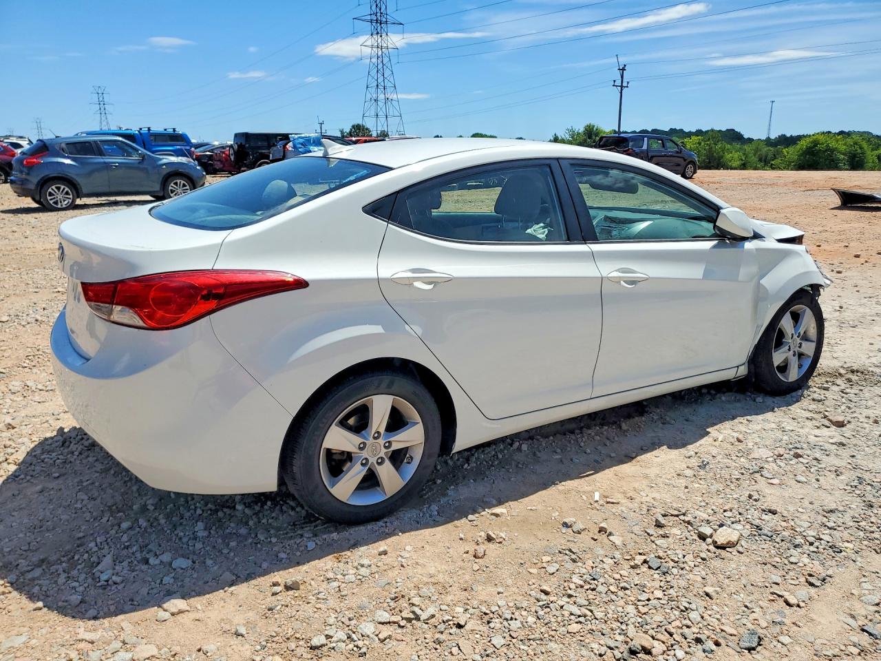 2013 Hyundai Elantra Gls White vin: 5NPDH4AE1DH334977