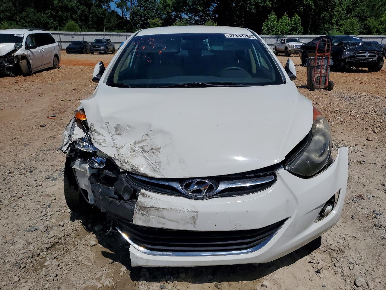 2013 Hyundai Elantra Gls White vin: 5NPDH4AE1DH334977