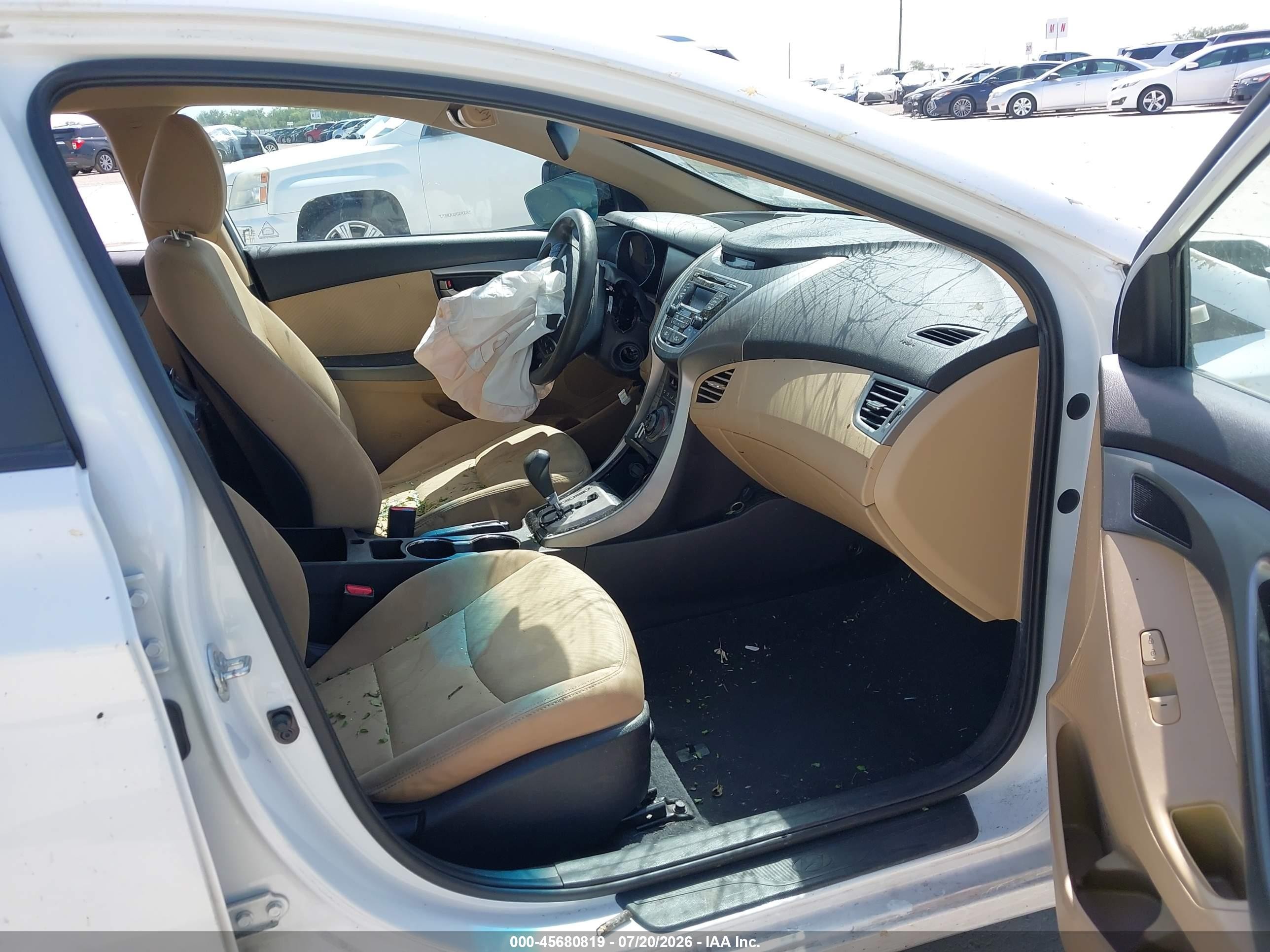 2013 Hyundai Elantra Gls White vin: 5NPDH4AE1DH338835